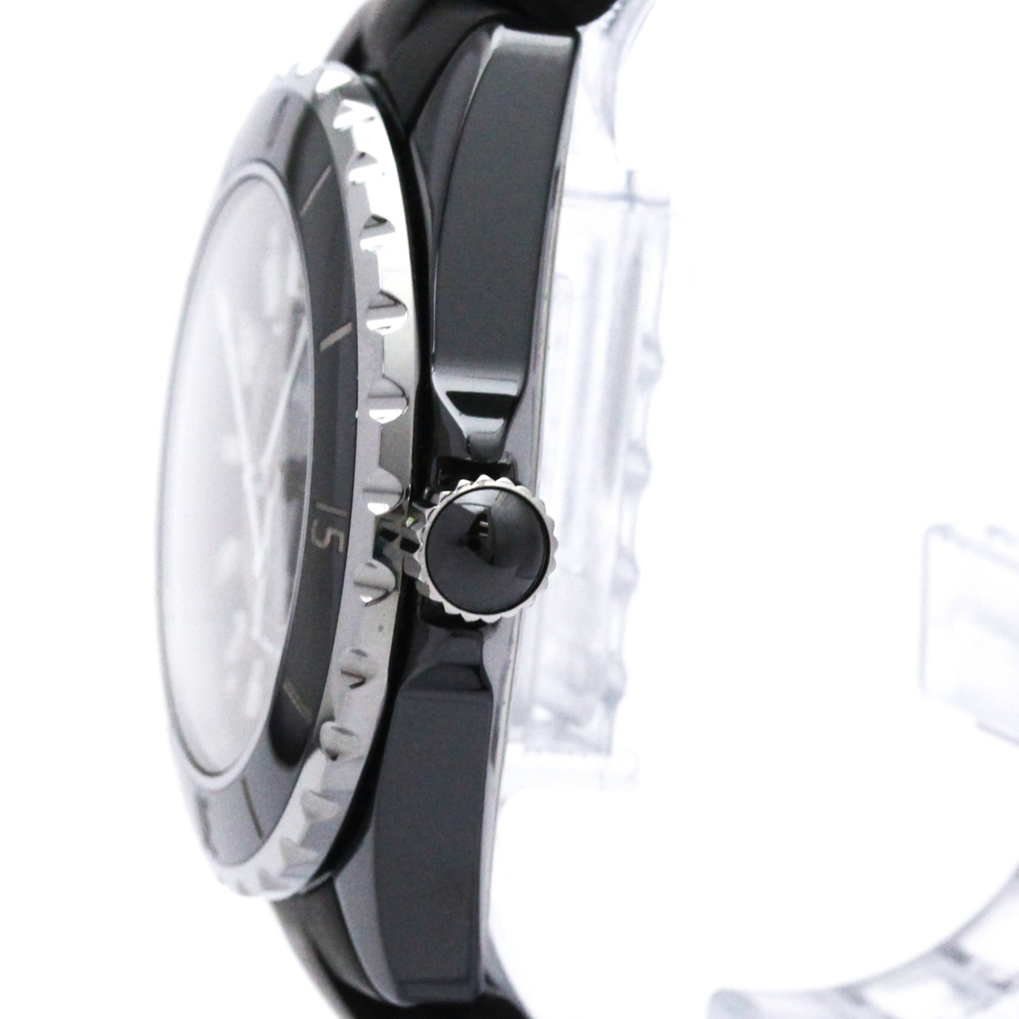 CHANEL J12 Ceramic Rubber Automatic Mens Watch H0684 Polished — Very Good