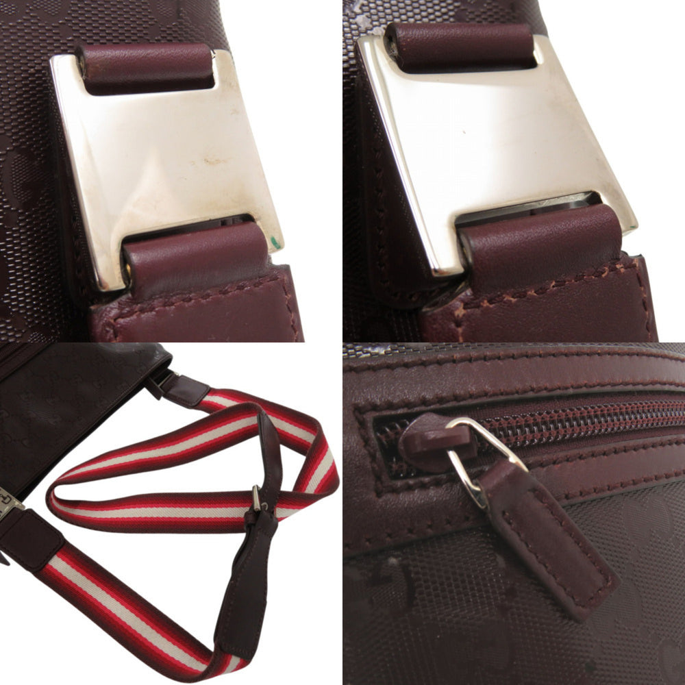 Like new Gucci GG Imprime Shoulder Bag 336670 PVC Leather Bordeaux 0684 GUCCI — Like New