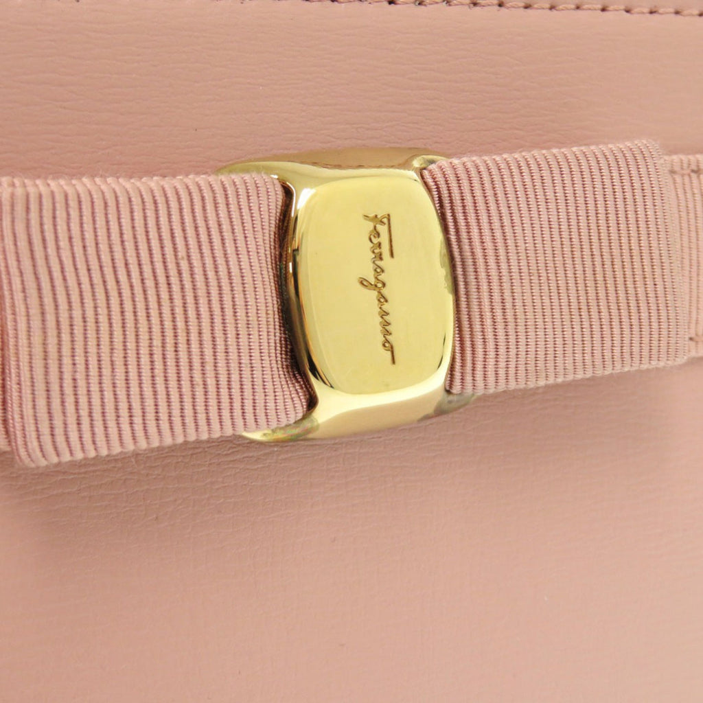 Excellent condition Salvatore Ferragamo 2-way Vara Ribbon leather pink shoulder bag 0588