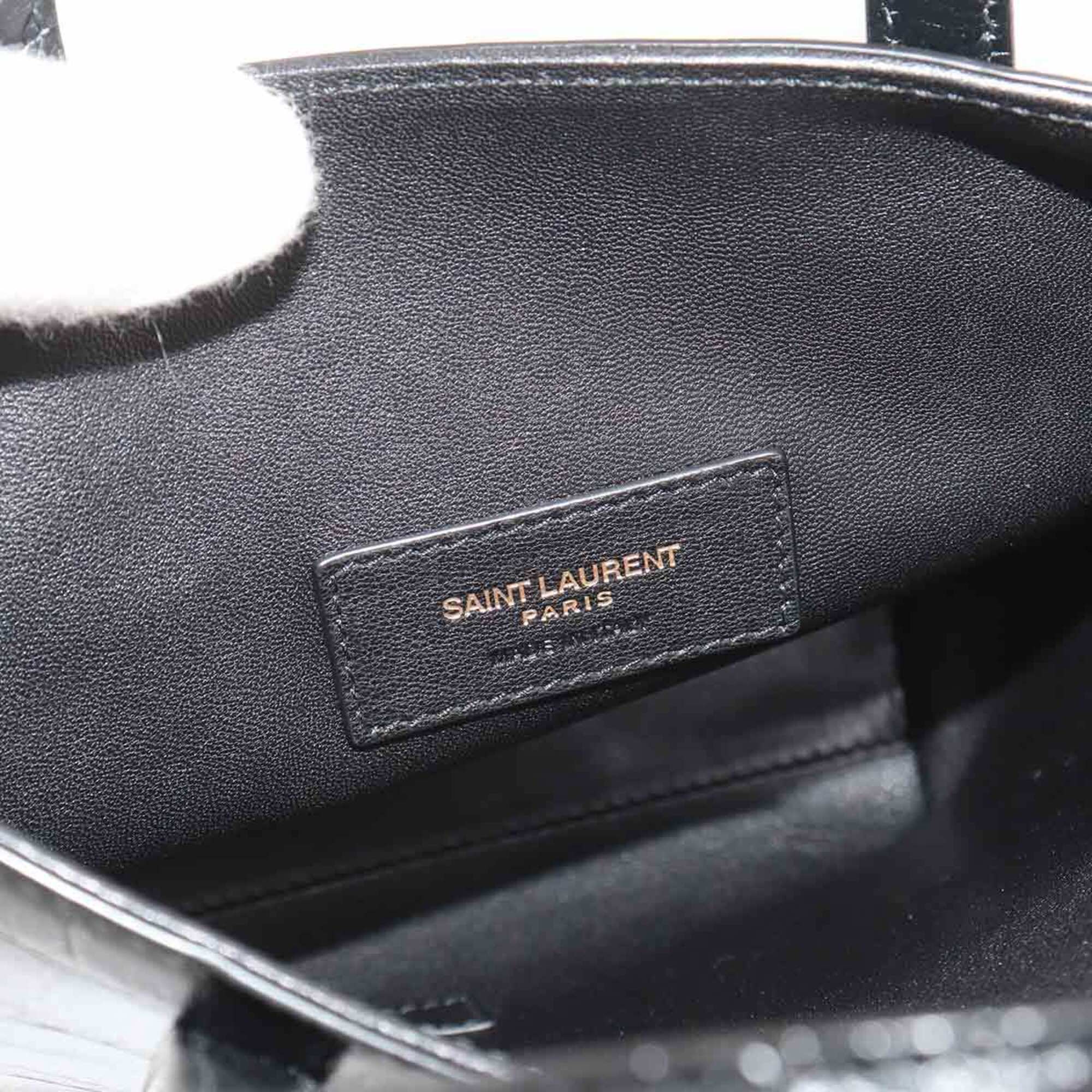 Saint Laurent Mini Toy 2-way Tote Shoulder Handbag Leather Black 712367 Gold Hardware Shopping — New - Store Return