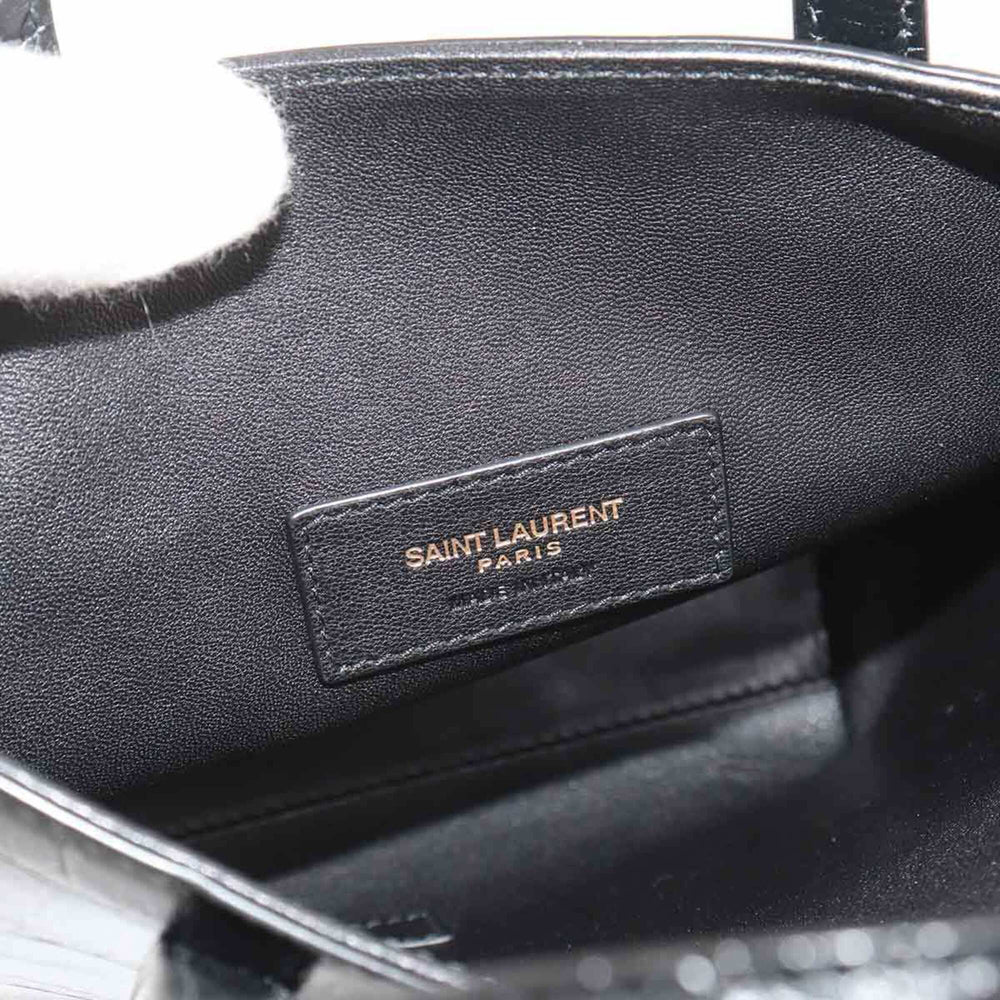 Saint Laurent Mini Toy 2-way Tote Shoulder Handbag Leather Black 712367 Gold Hardware Shopping — New - Store Return