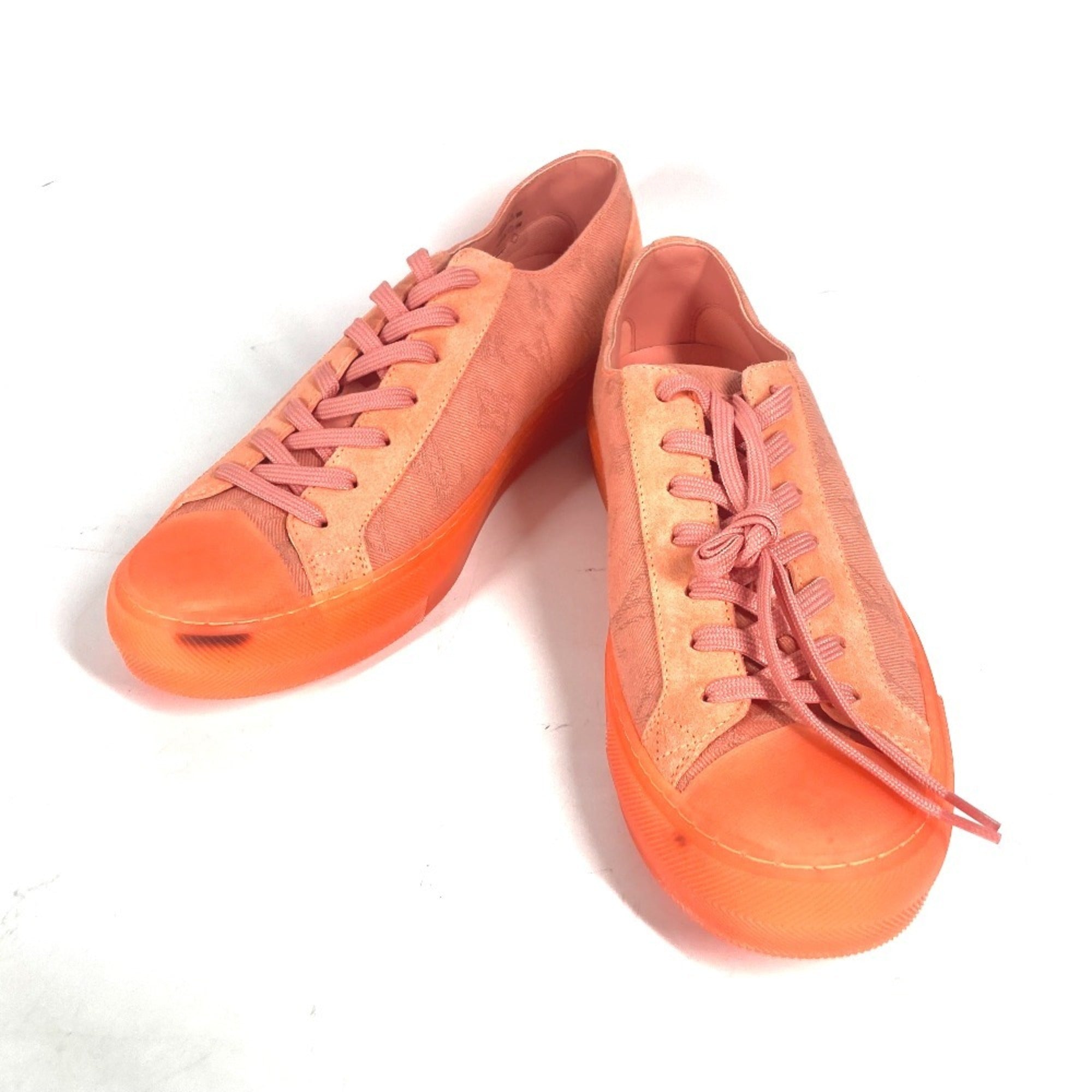 LOUIS VUITTON Louis Vuitton Tattoo Line Monogram Shoes, Canvas/Rubber Sneakers, Men's, Orange