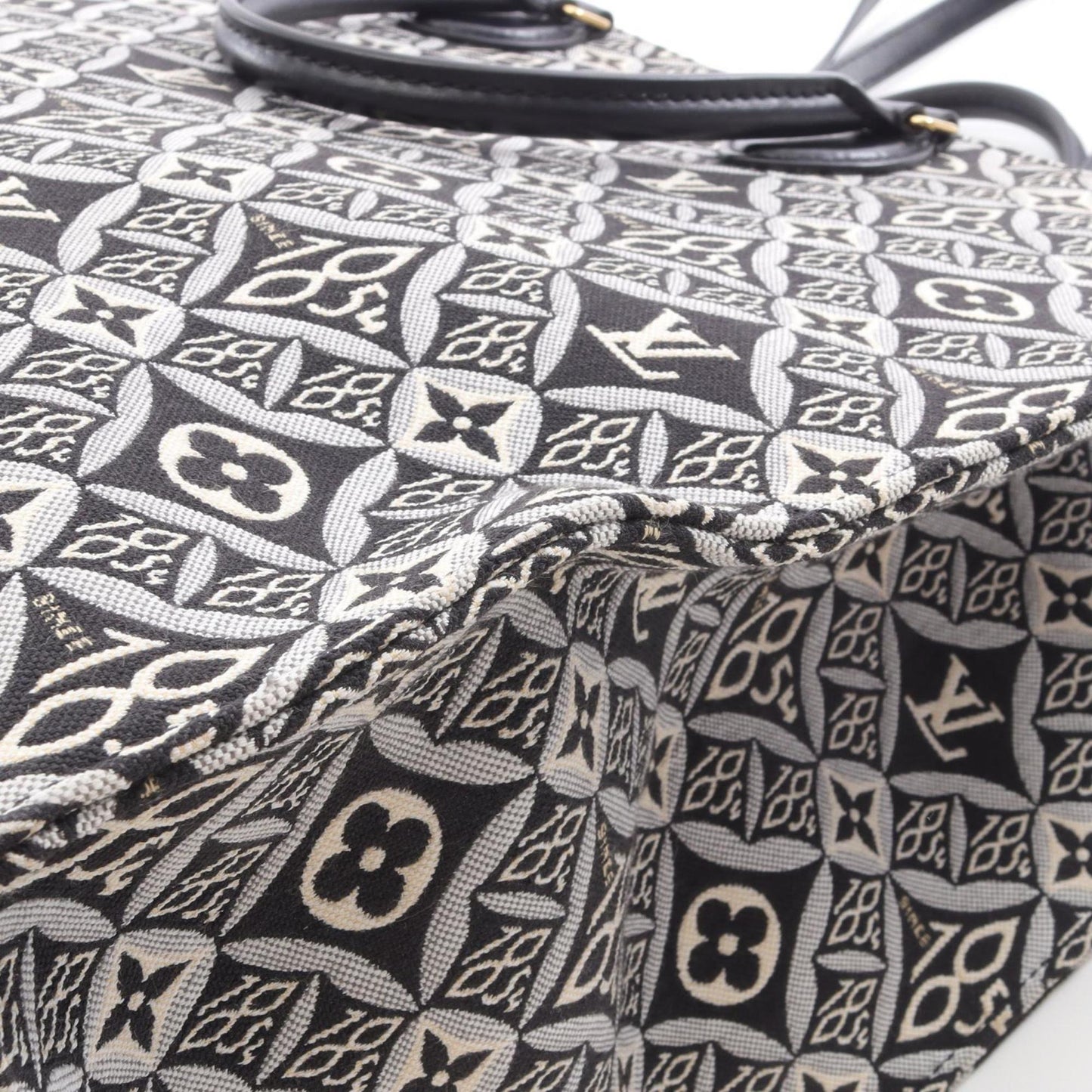 Louis Vuitton On the Go GM Since 1854 Tote Bag, Canvas and Leather with Monogram Jacquard, Women's, Gray Black, M57207