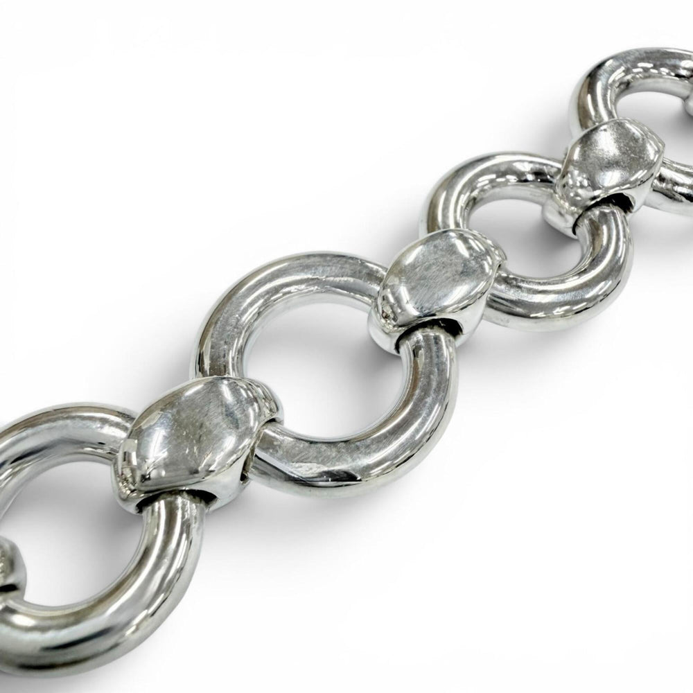 HERMES Vintage Frontaire Bracelet, SV925 Bangle, Silver, Weight 55.2g, Women's — Like New