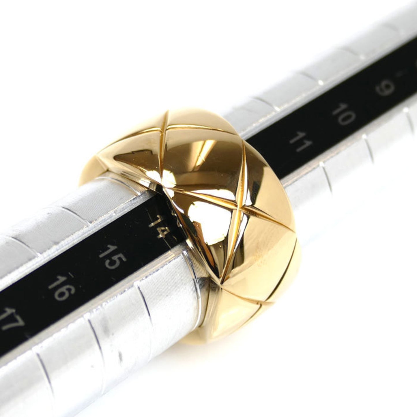 CHANEL 18KYG Yellow Gold Coco Crush Large Ring J10574 Size 13 (53cm) 11.0g Women's