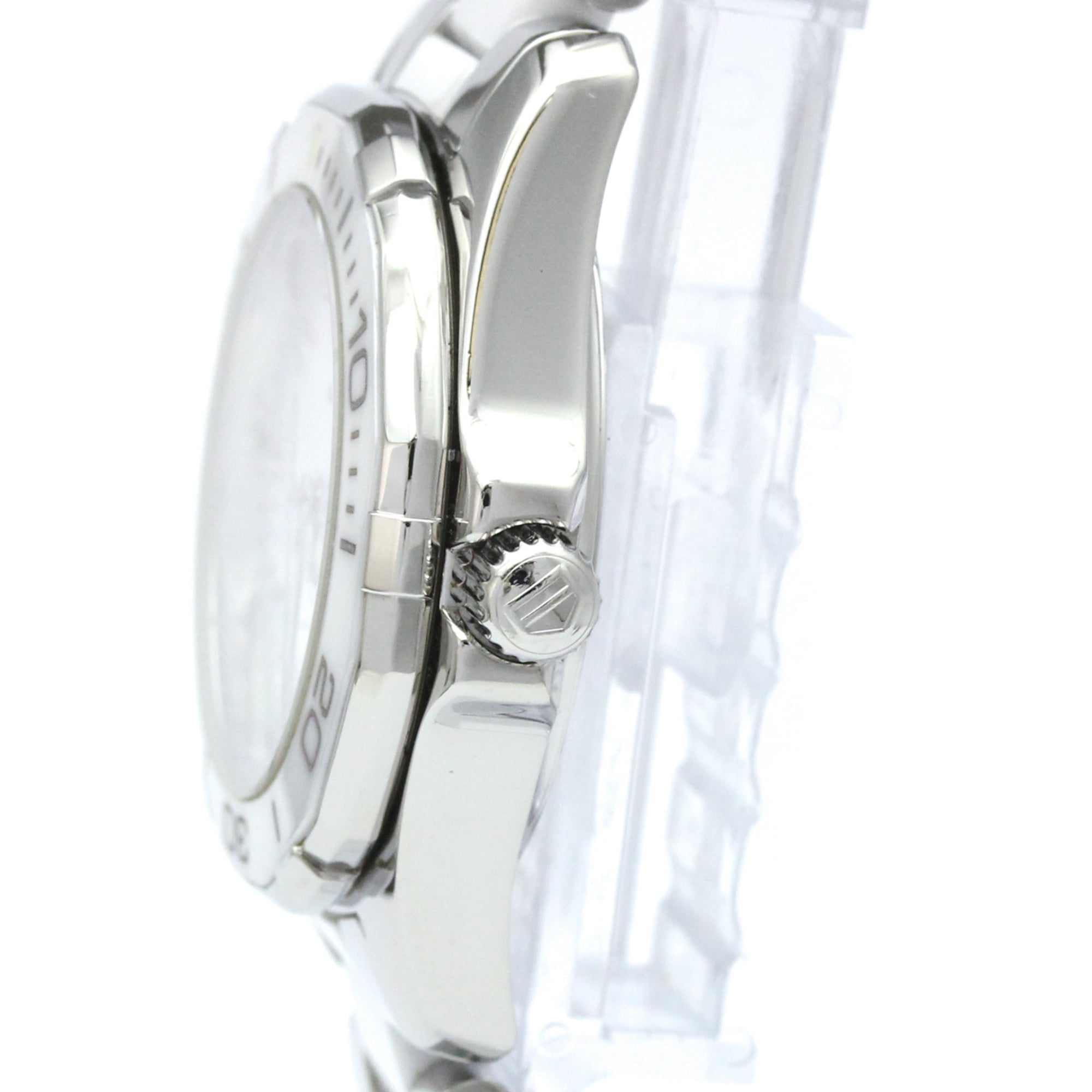 TAG HEUER Aquaracer Diamond Steel Quartz Ladies Watch WAY141D Polished — Very Good