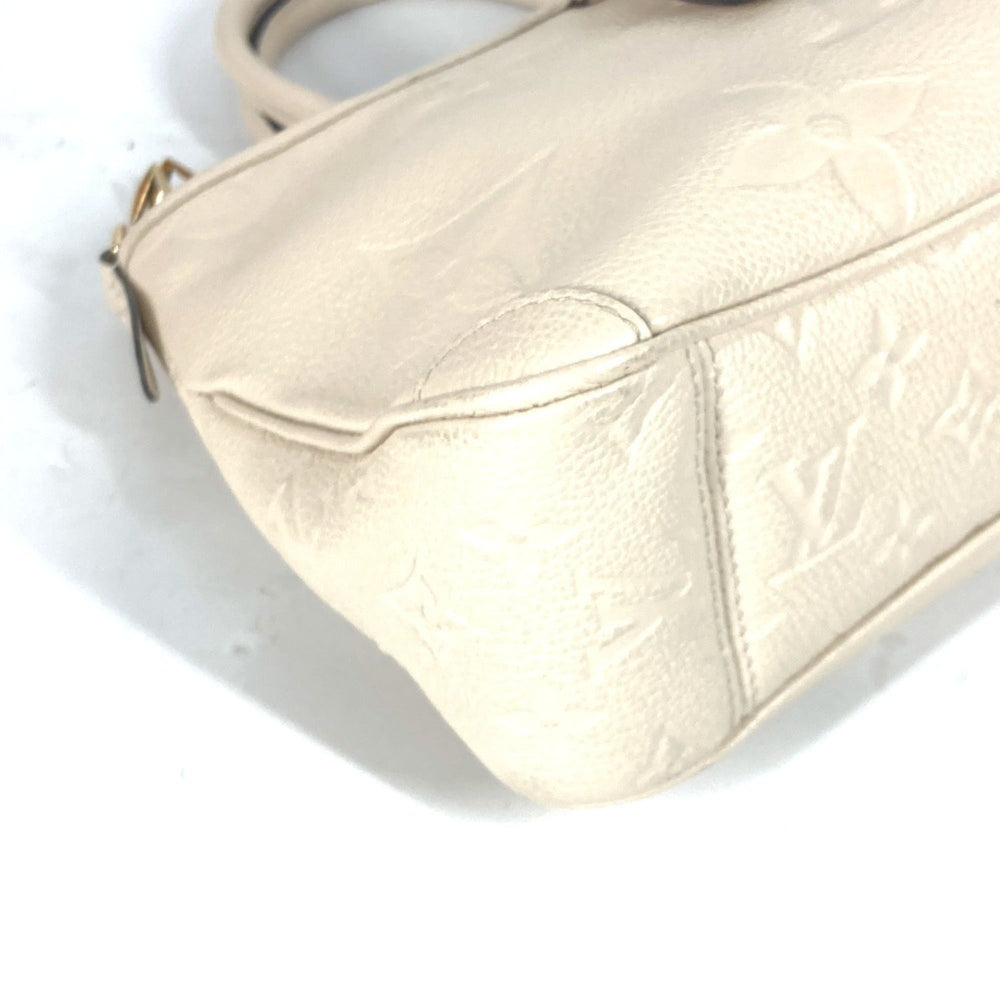 LOUIS VUITTON M46503 Monogram Empreinte Trianon PM Bag Handbag Tote Shoulder Leather Women's Crème White G-241125-63 — Like New