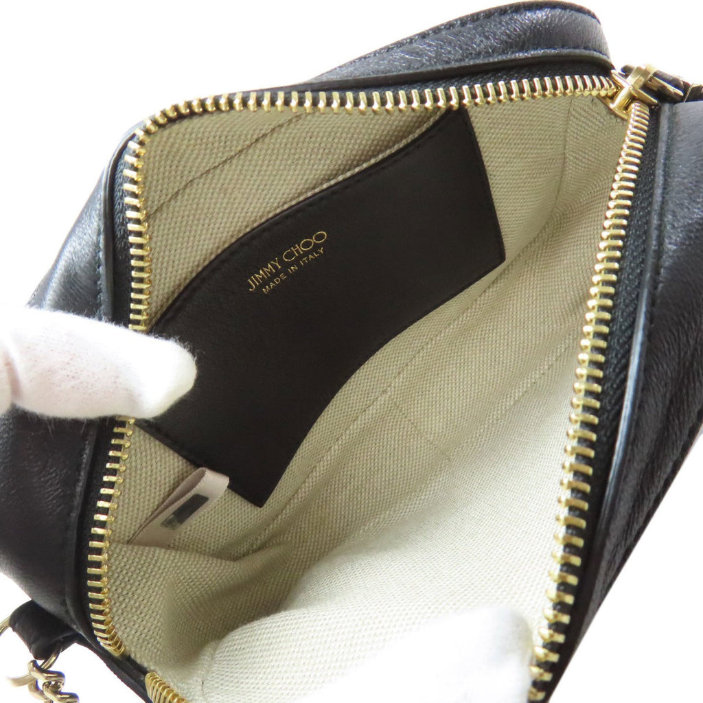 Jimmy Choo Chain Shoulder Bag Leather Women's