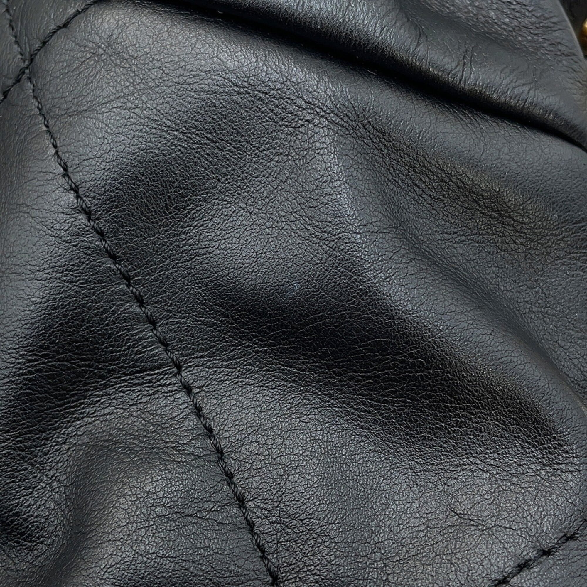 Chanel Backpack, 22 Large, Shiny Calf Leather AS3313, CHANEL Handbag, Black, Women's — Like New
