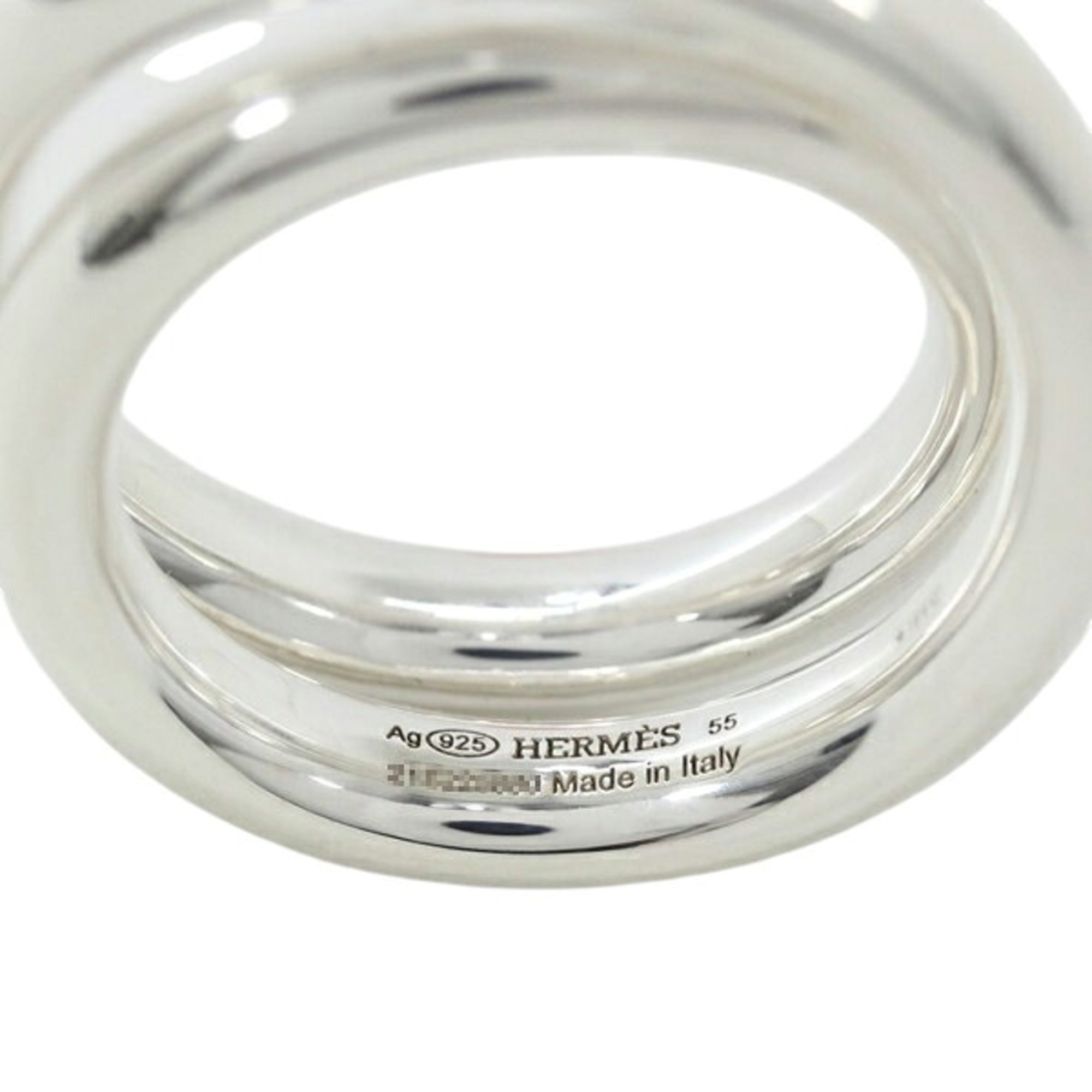 HERMES Vertige Ring #55 Ag925 (Margiela style ring, men's/women's, T6180) — Like New