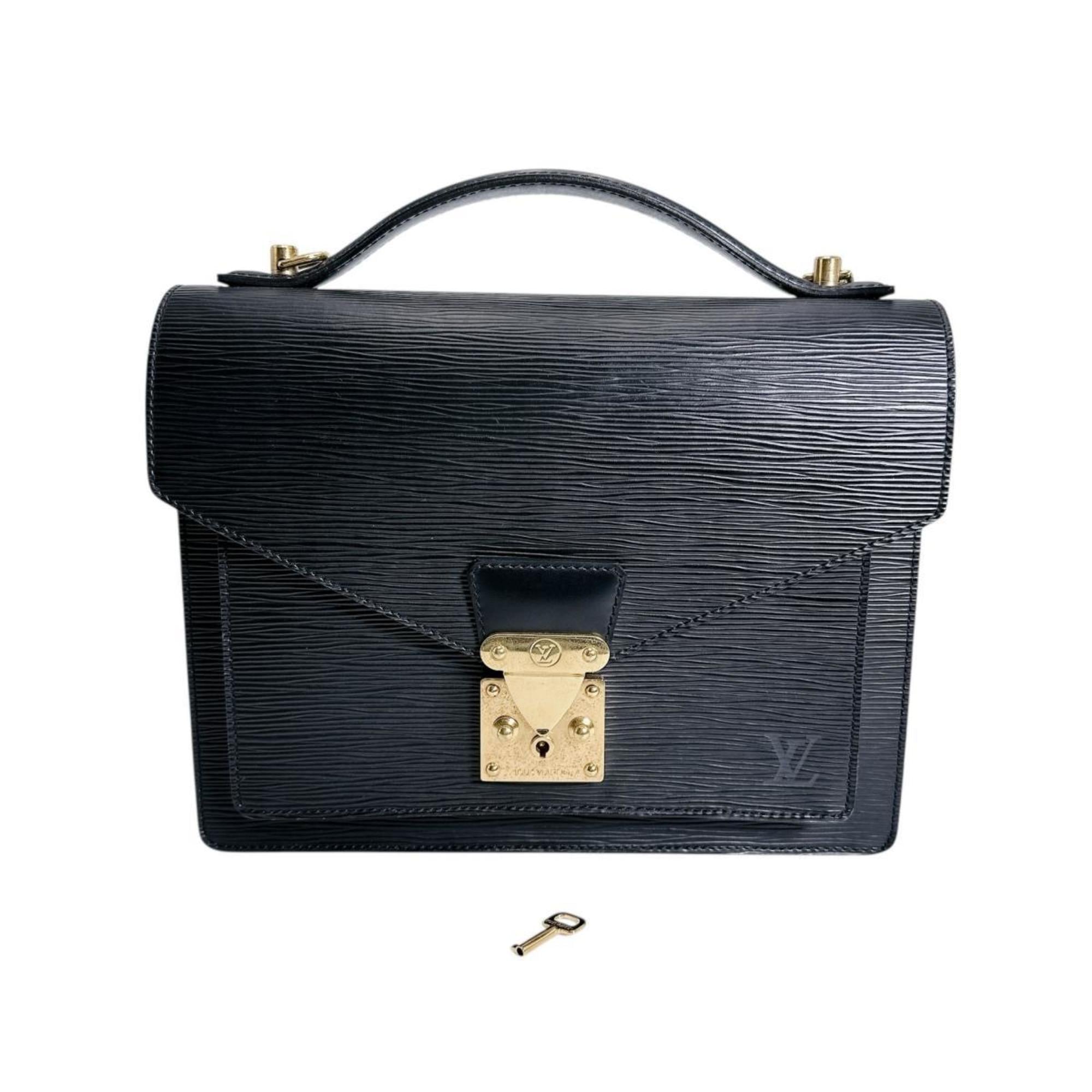 Louis Vuitton Monceau Epi Leather Shoulder Bag M52792 Black — Like New