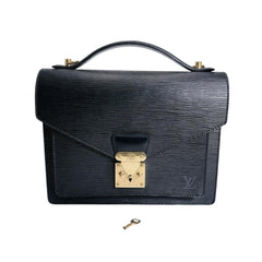 Louis Vuitton Monceau Epi Leather Shoulder Bag M52792 Black — Like New