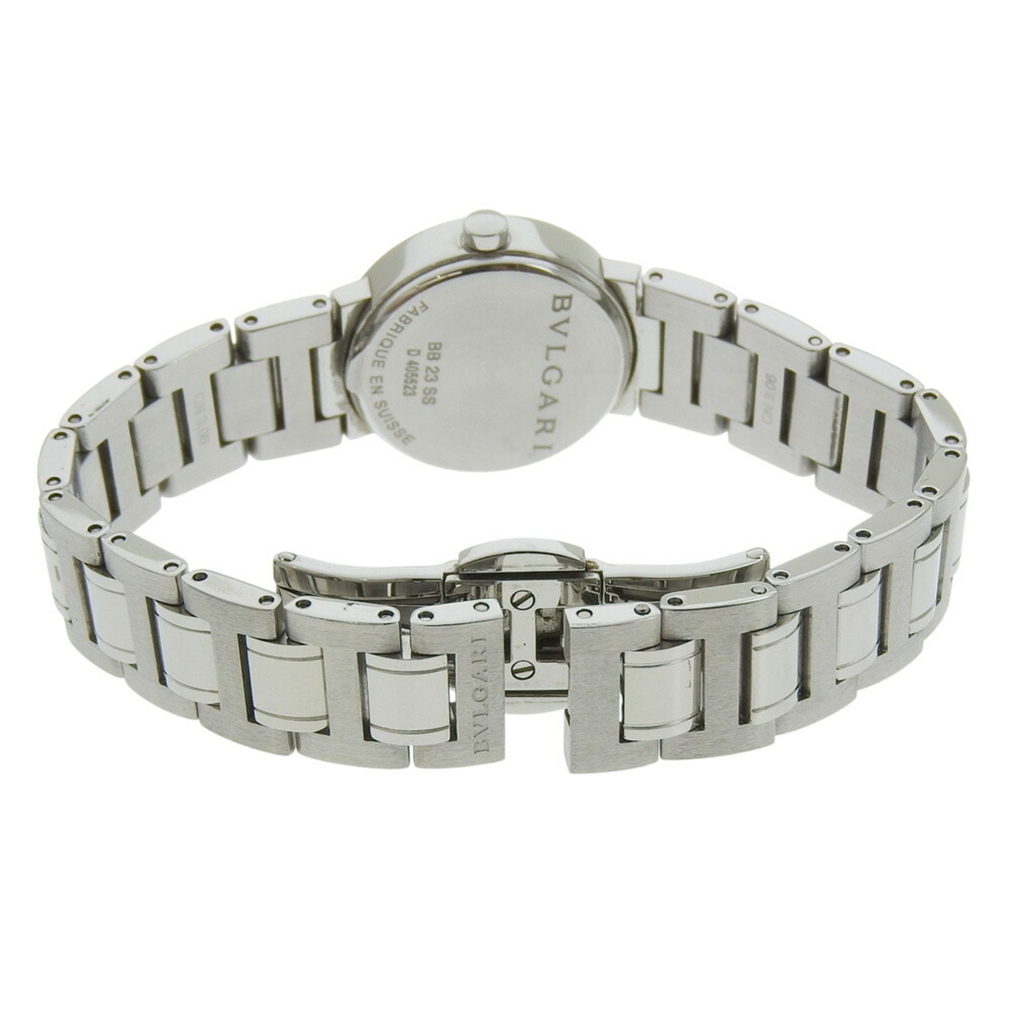 Bvlgari Watch BB23SS Stainless Steel Quartz Analog Display White Dial Women's — Good