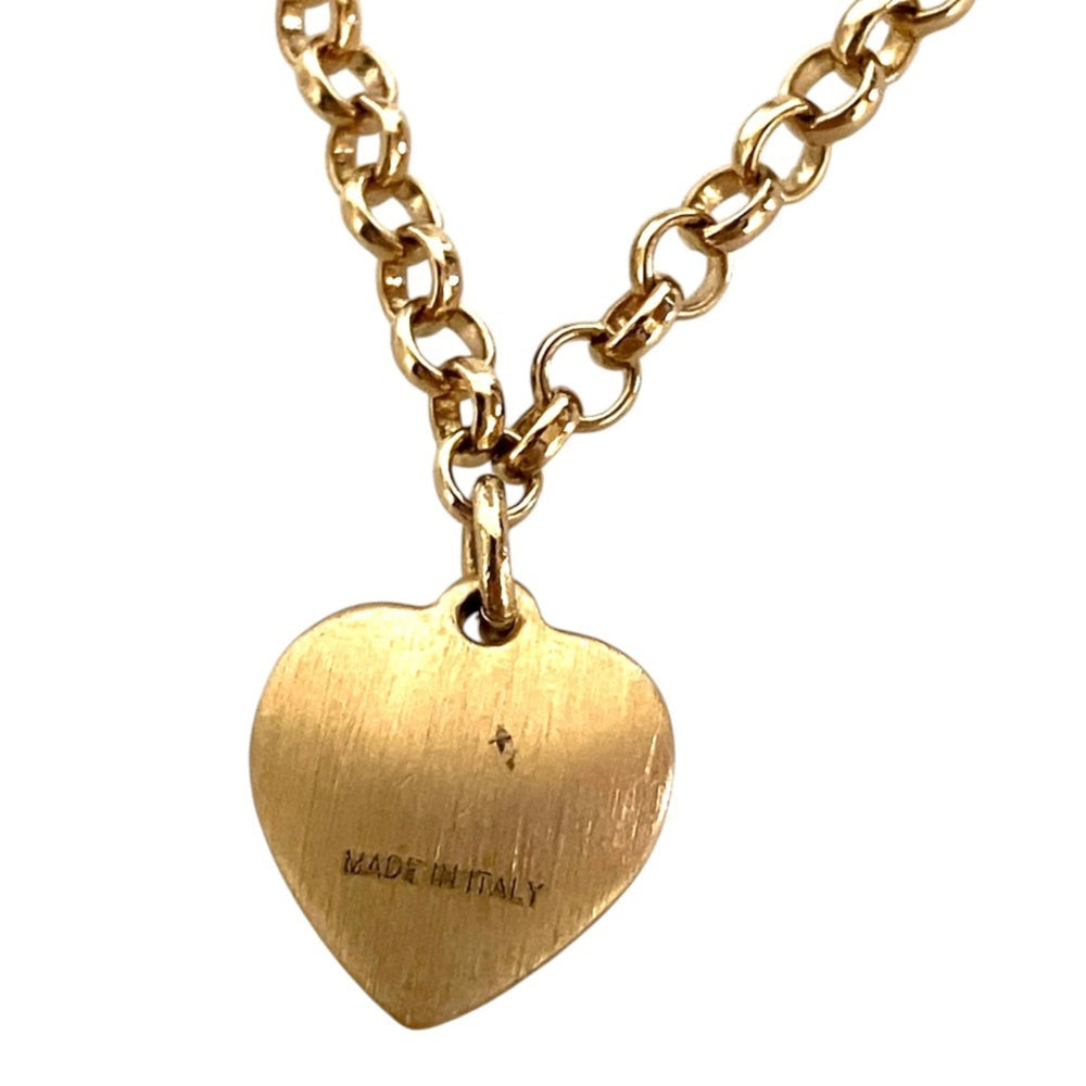 CELINE Macadam x Heart Charm Bracelet GP Gold Color Women's — Like New