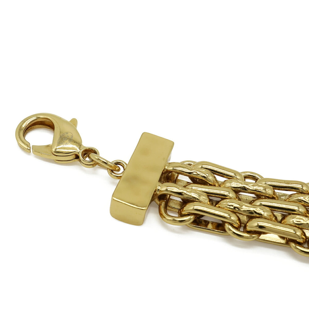 CHANEL Matelassé Coco Mark Chain Bracelet, Handbag Motif, GP Gold, B23 K — Like New