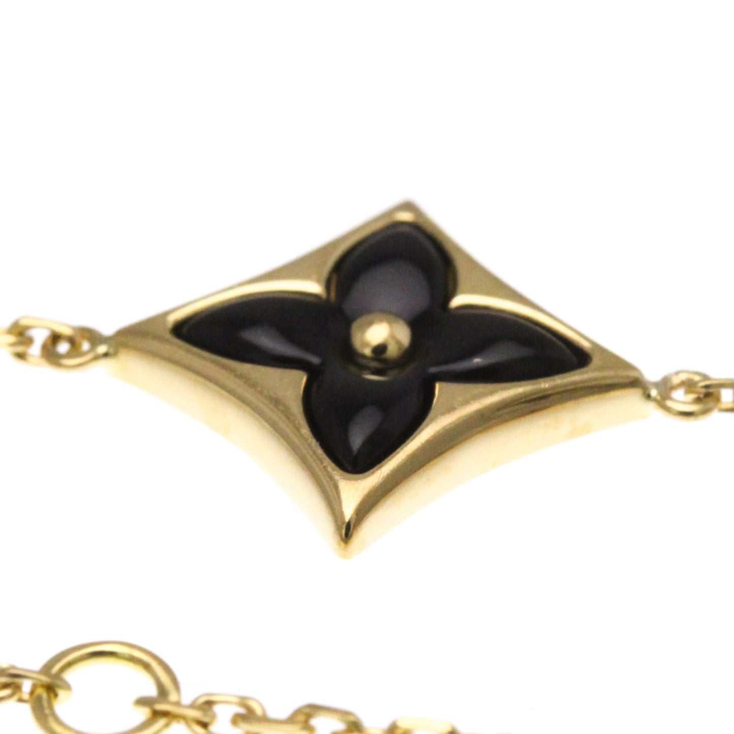 Louis Vuitton Bracelet Star Blossom Bracelet Yellow Gold (18K) Diamond,Onyx Charm Bracelet Onyx