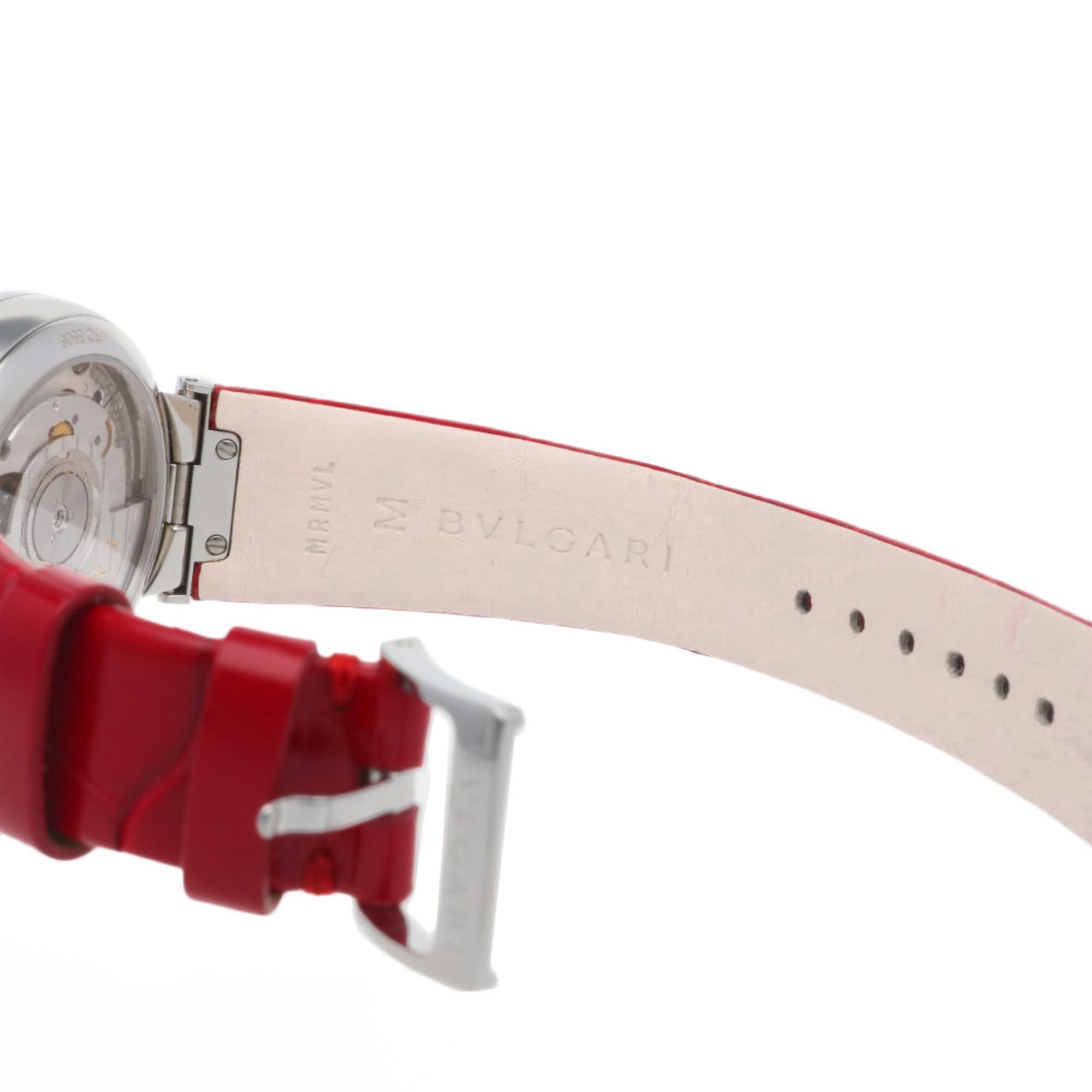 Bvlgari Lucea Stainless Steel Watch LU33C2SLD/11 Automatic Women's BVLGARI Pink Shell with 11 Diamonds, Overhauled — Good