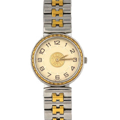 Hermes Sellier Combination SSxGP Quartz Watch — Good