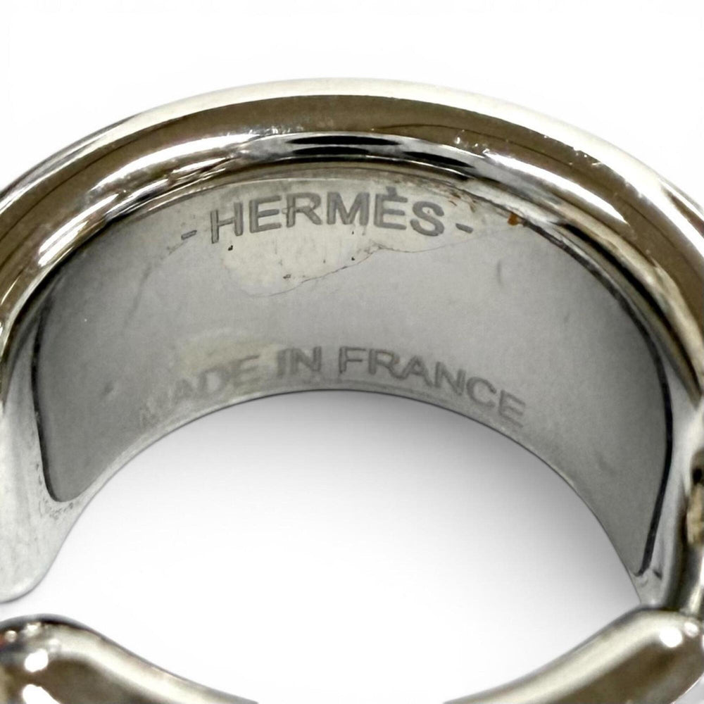 HERMES Olympe PM Ear Cuff, Gold, Veau Epsom Leather, Silver Hardware, Made in France, Women's, Comes with Box and Dust Bag — Like New