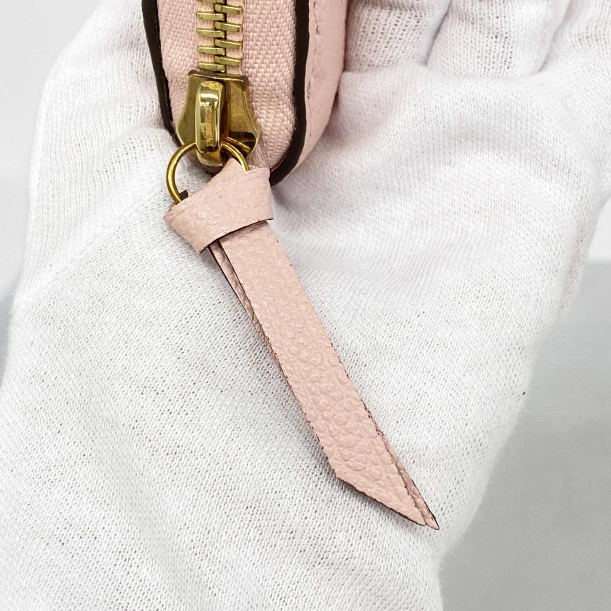 Louis Vuitton Monogram Empreinte Portefeuille Clemence Long Wallet M61265 Rose Ballerine Women's