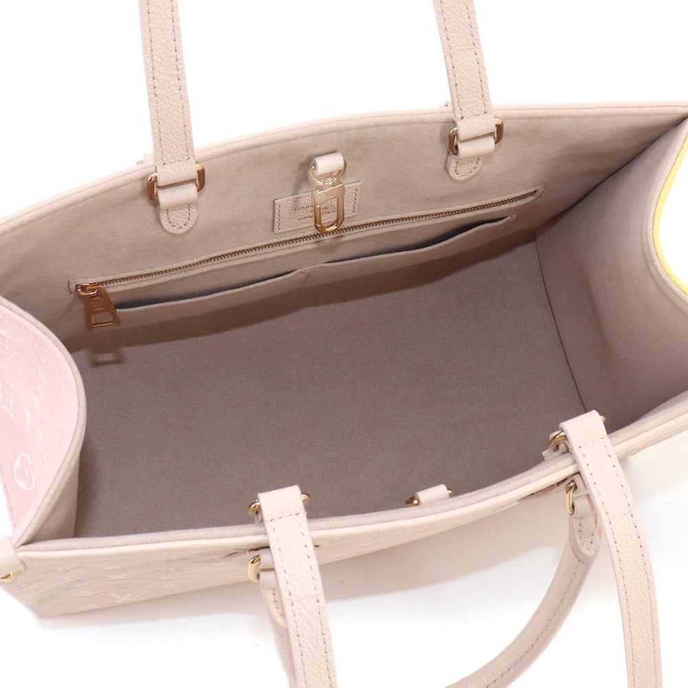 Louis Vuitton Onthego MM Monogram Empreinte 2-way Tote Shoulder Handbag Rose Beige M46128 RFID — Like New