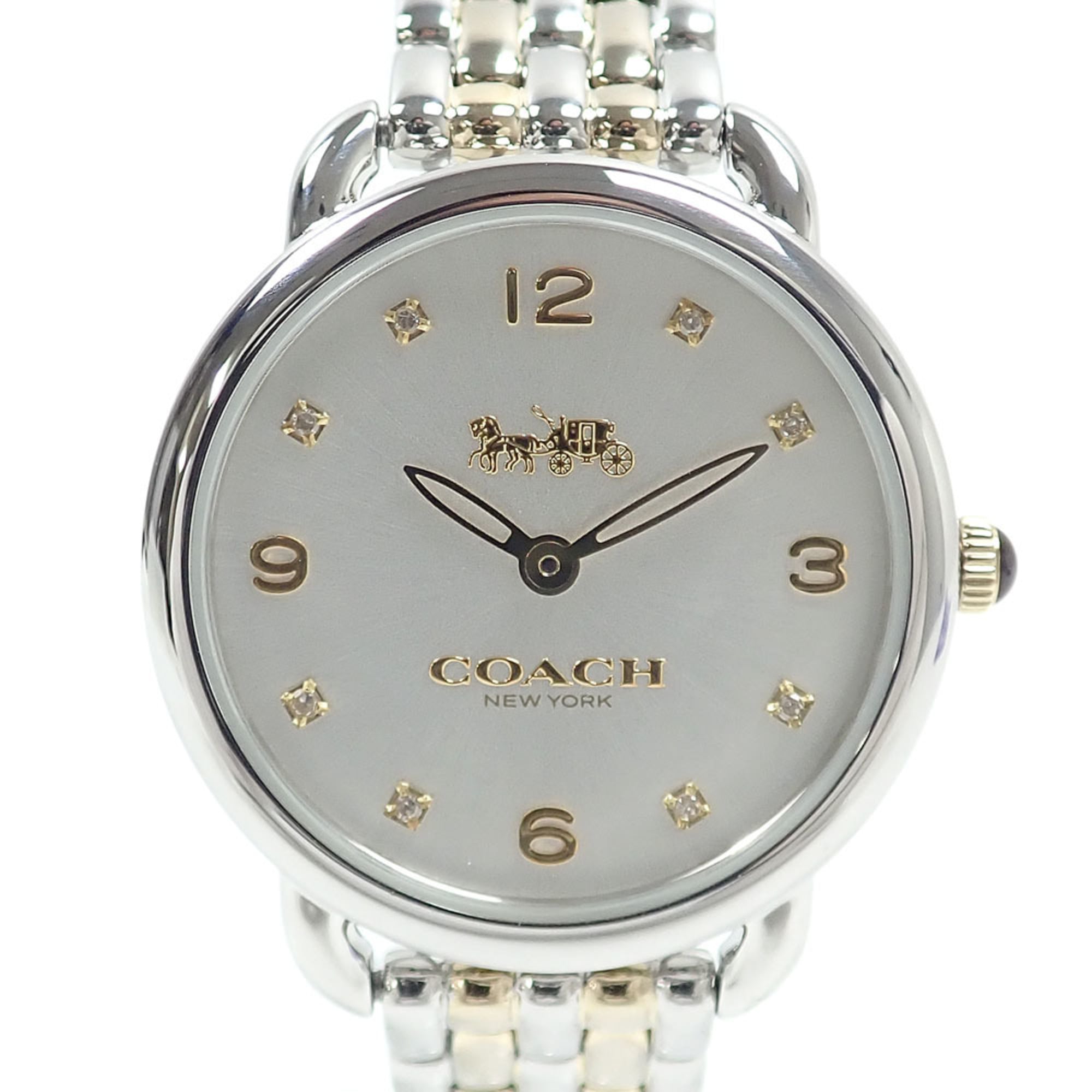 Coach Delancey Women's Quartz Watch, Stainless Steel, CA114.7.14.1415, Battery Operated — Good