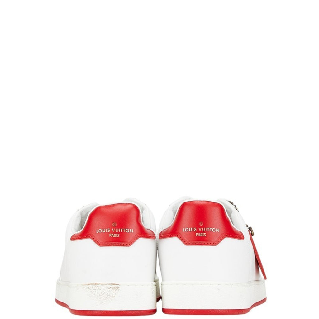 Louis Vuitton Rivoli Line Sneakers Size: 5 1/2 White Red Leather Rubber Women's LOUIS VUITTON