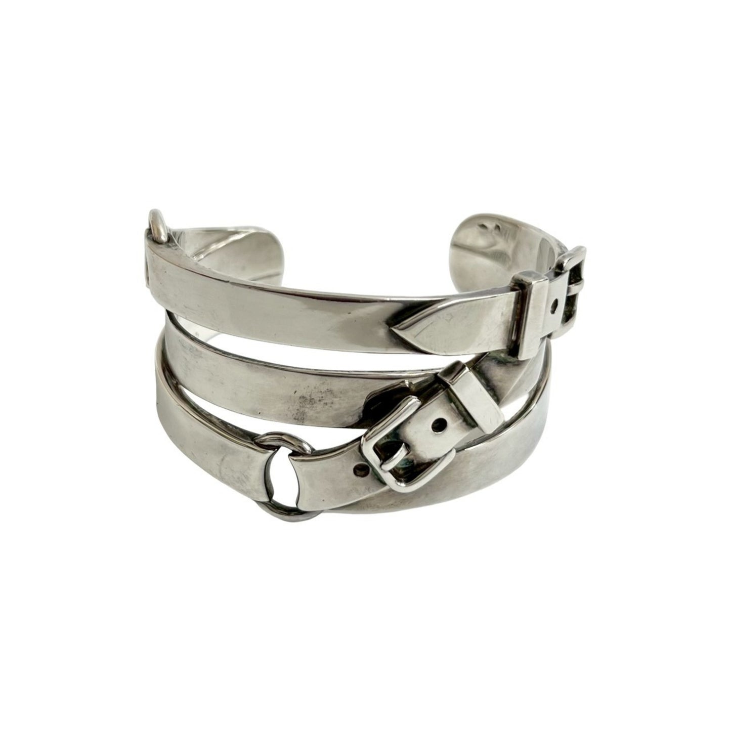 HERMES Debrid Bracelet, 925 Sterling Silver, Bangle, Men's/Women's, 474-5