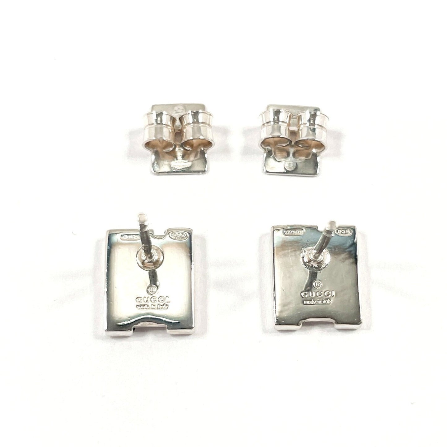 GUCCI G earrings in 925 silver, unisex