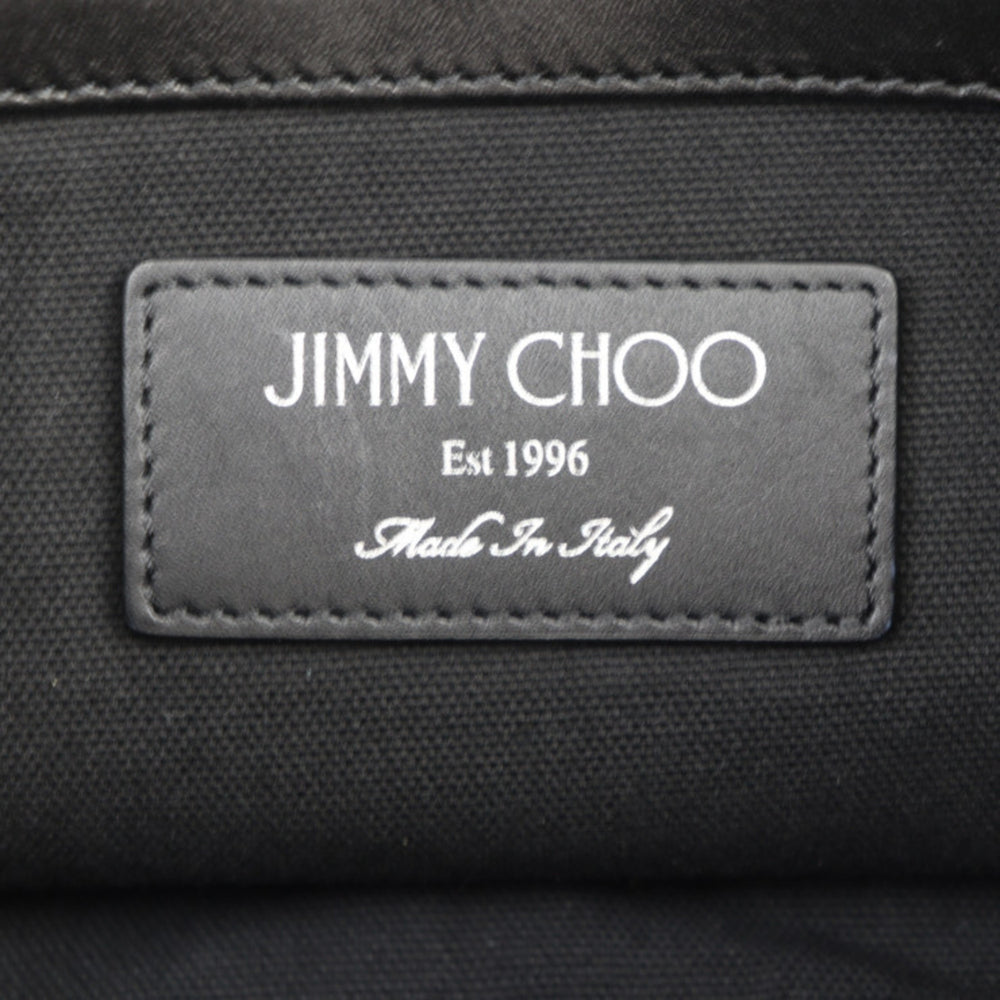 JIMMY CHOO MARLON Backpack/Daypack - Nylon canvas x leather black backpack tote bag R2405093007018 — Like New