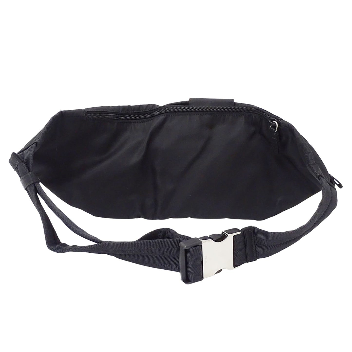 Prada PRADA bag for men and women, branded body bag/waist bag, nylon, black, 2VL056, black logo