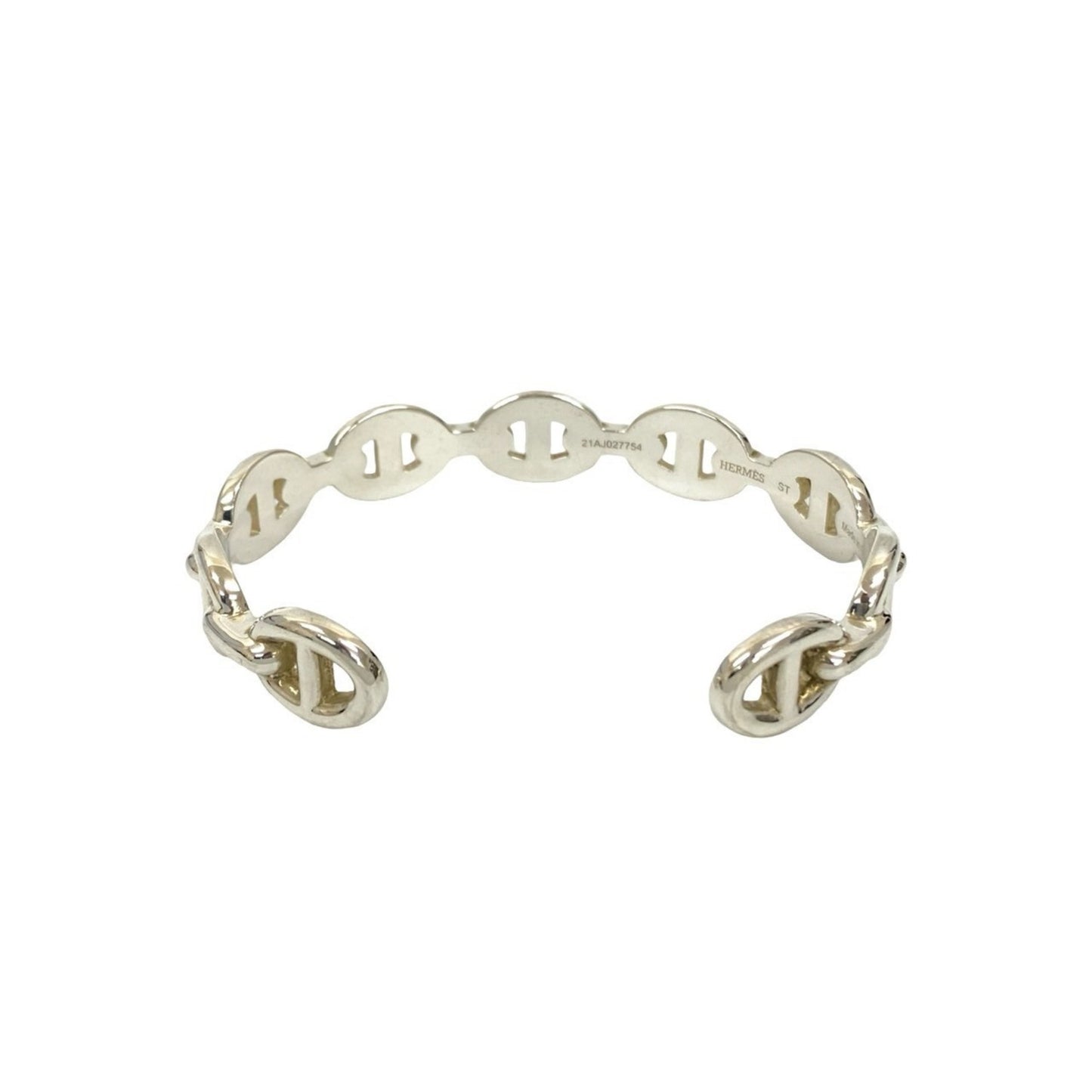 HERMES Chaine d'Ancre Anchaîne Bangle Bracelet in Silver 925 (34216)