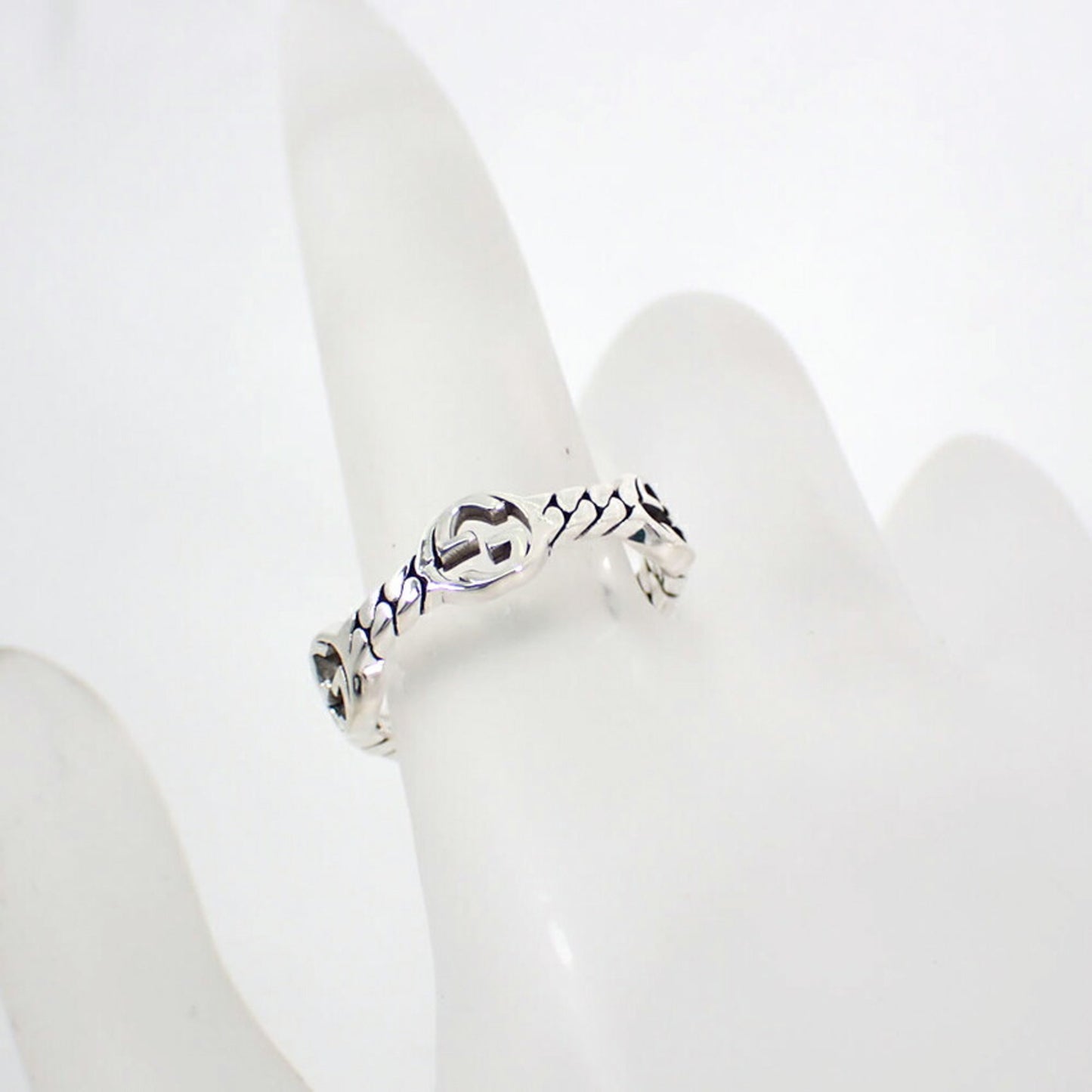 GUCCI 925 Interlocking G Ring, size 13