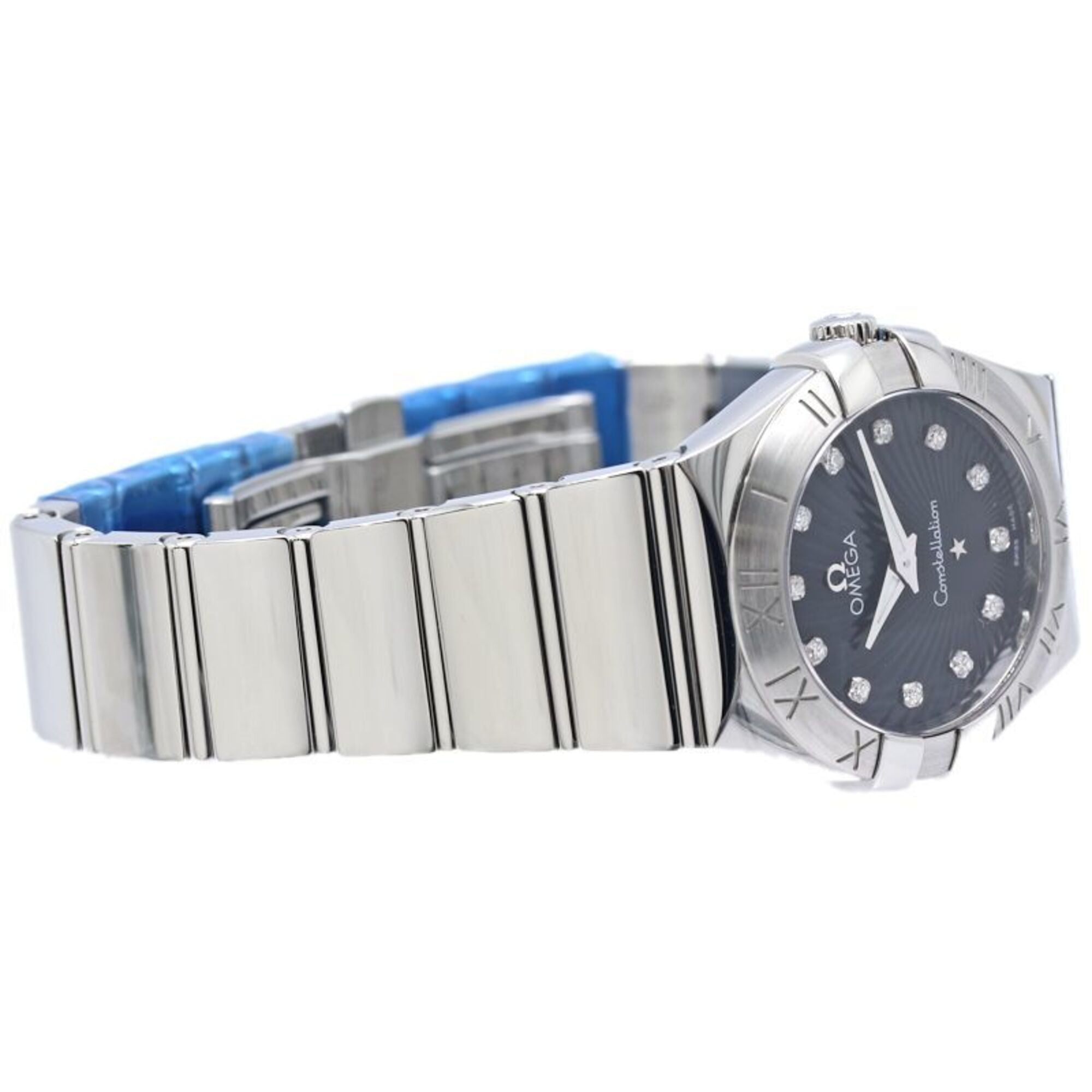 OMEGA Constellation Polished 12-Diamond Watch 123.10.27.60.51.002 Women's Stainless Steel 40353 — Good