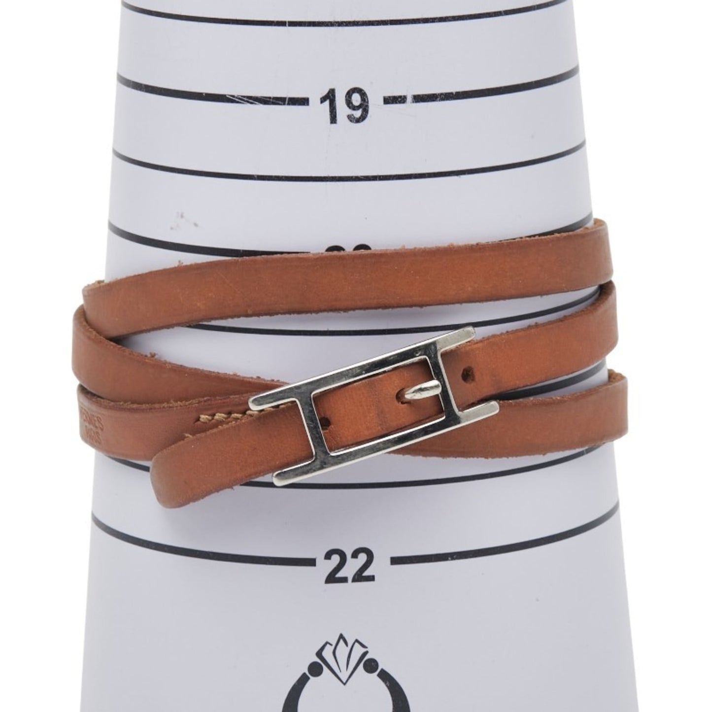 Hermes Api 3 Bracelet, 3-Row Brown Leather, Women's, HERMES