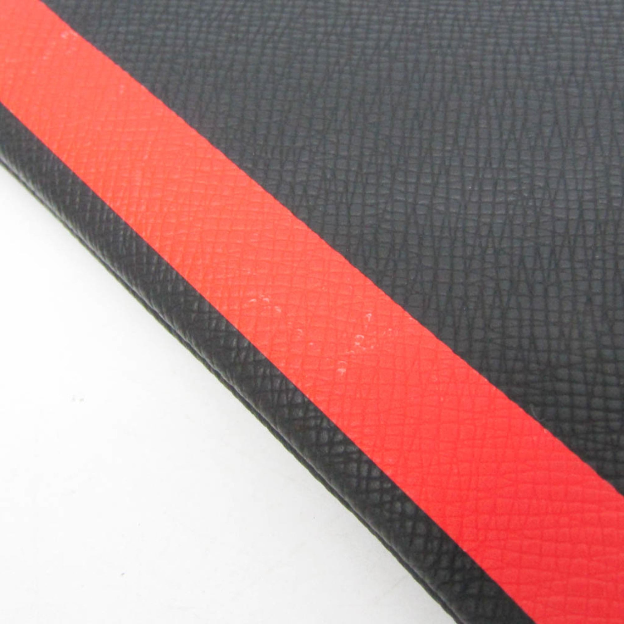 Louis Vuitton Taiga Rainbow Pochette M30347 Men,Women Clutch Bag Black,Multi-color — Like New