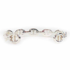 HERMES Chaine d'Ancre Enchainée Bangle Bracelet, AG925 Silver, Made in Italy, 2024 Model, Women's — Like New