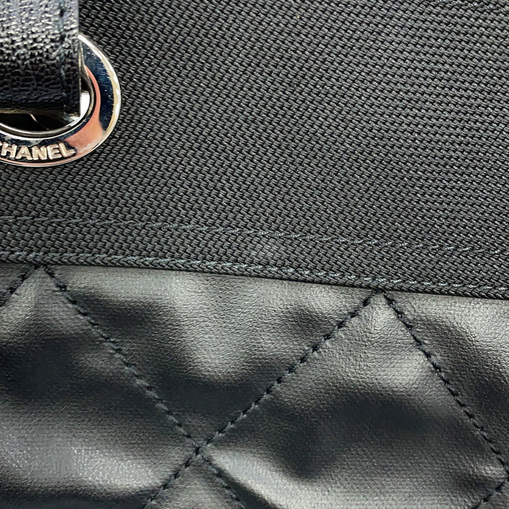 Chanel Matelassé Paris Biarritz Tote MM Coco Charm A34209 CHANEL Black Handbag Women's — Like New