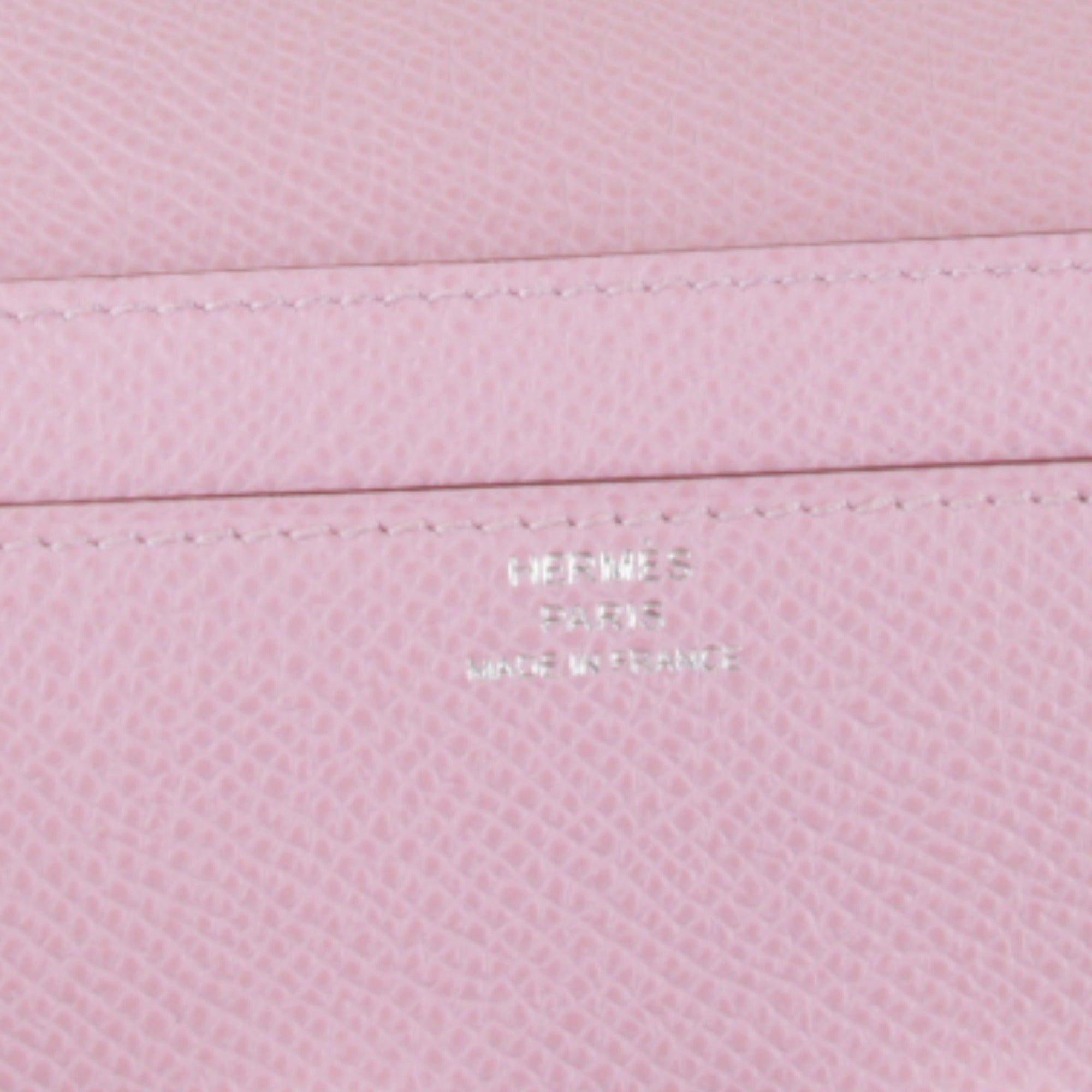 HERMES Constance Two Go Z-stamped shoulder bag, leather, pink, women's, mini size, pochette — Like New