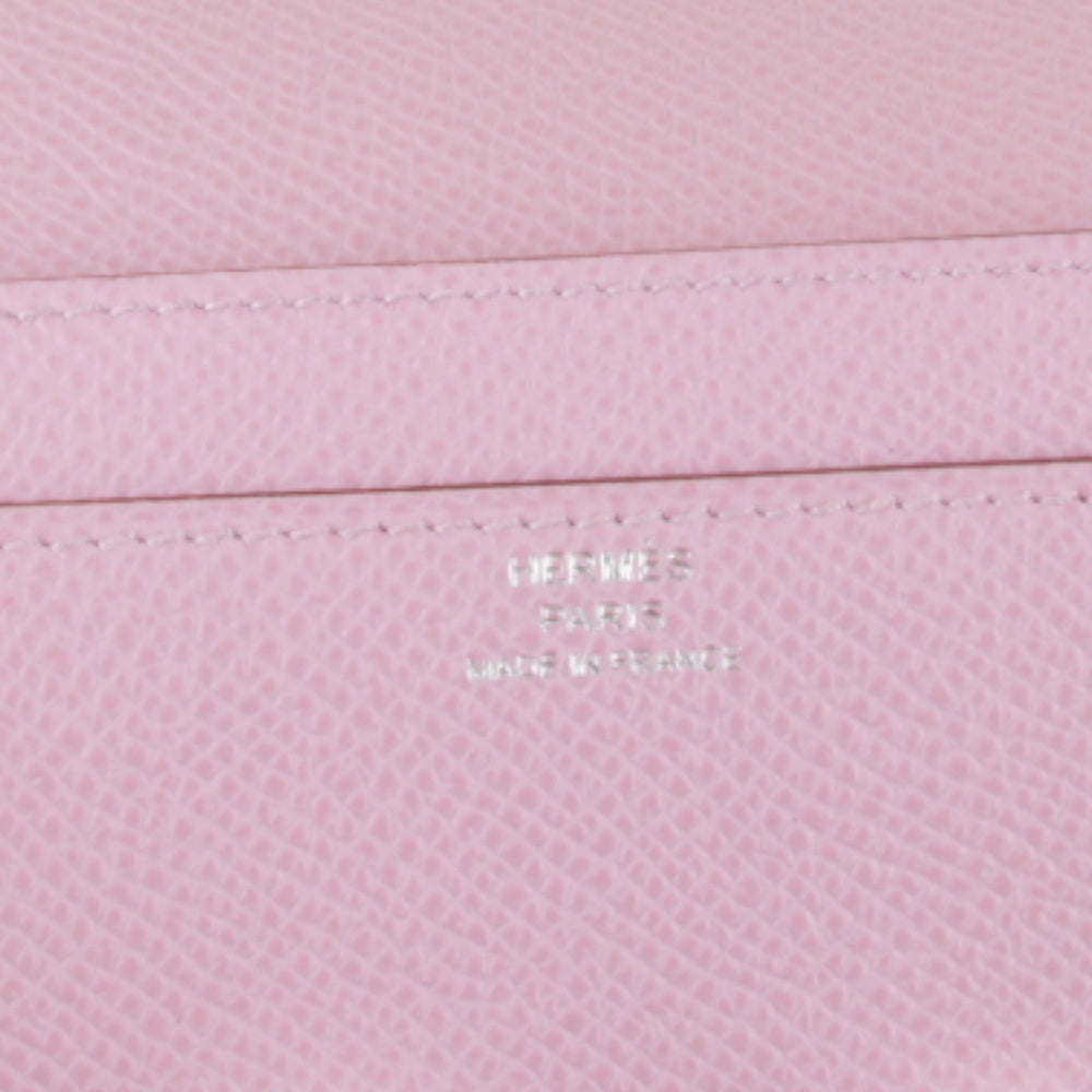 HERMES Constance Two Go Z-stamped shoulder bag, leather, pink, women's, mini size, pochette — Like New