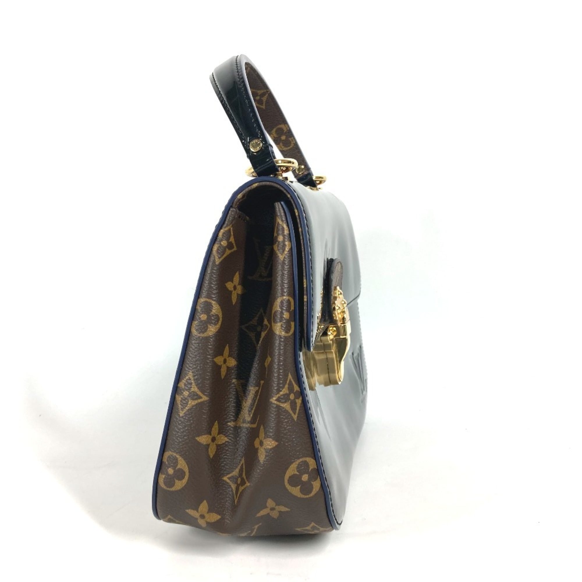 LOUIS VUITTON M53353 Monogram Cherrywood PM Handbag Patent Leather Canvas Women's Black G-240810-17 — Like New