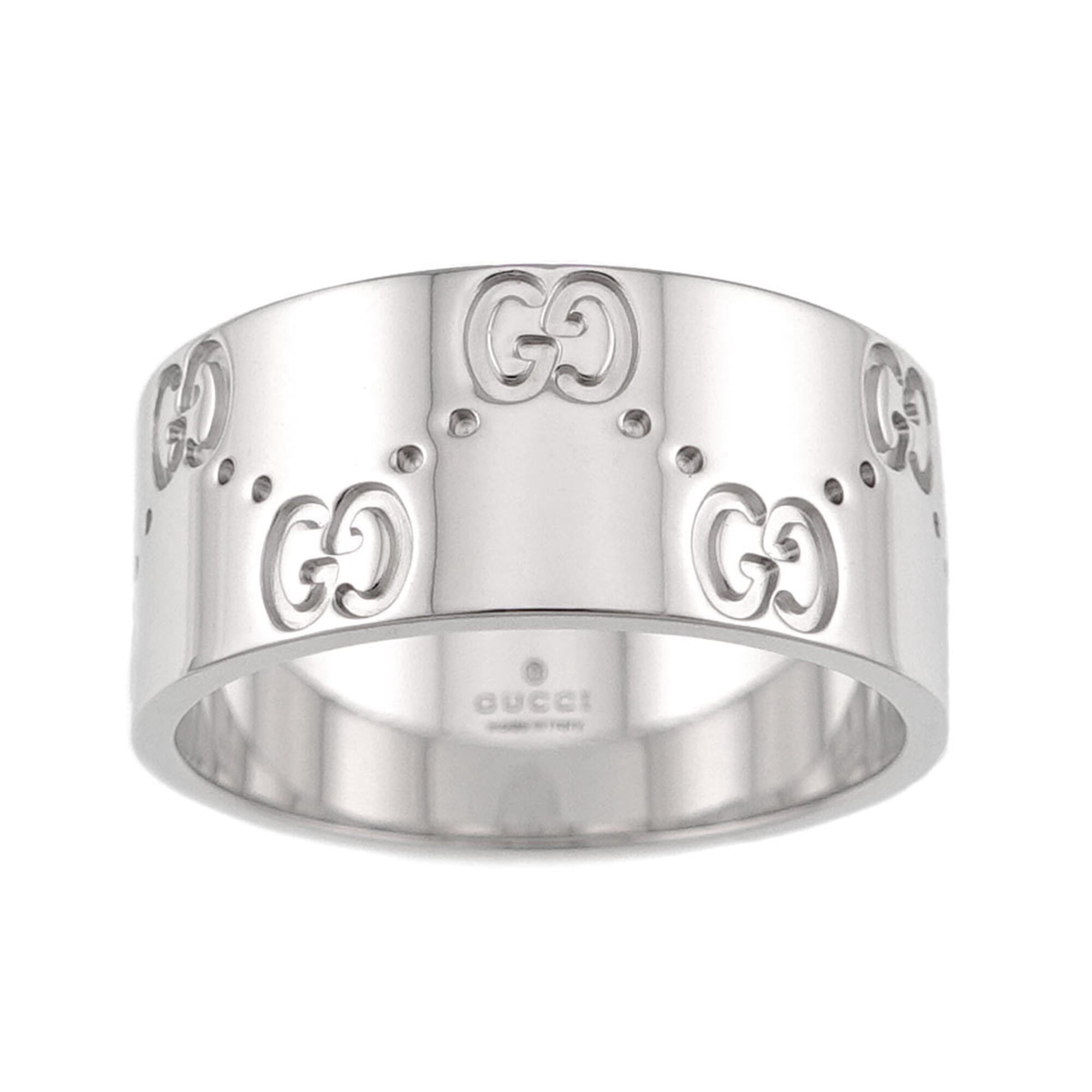 Gucci Icon Wide Ring #18, 18K WG (White Gold 750) — Like New