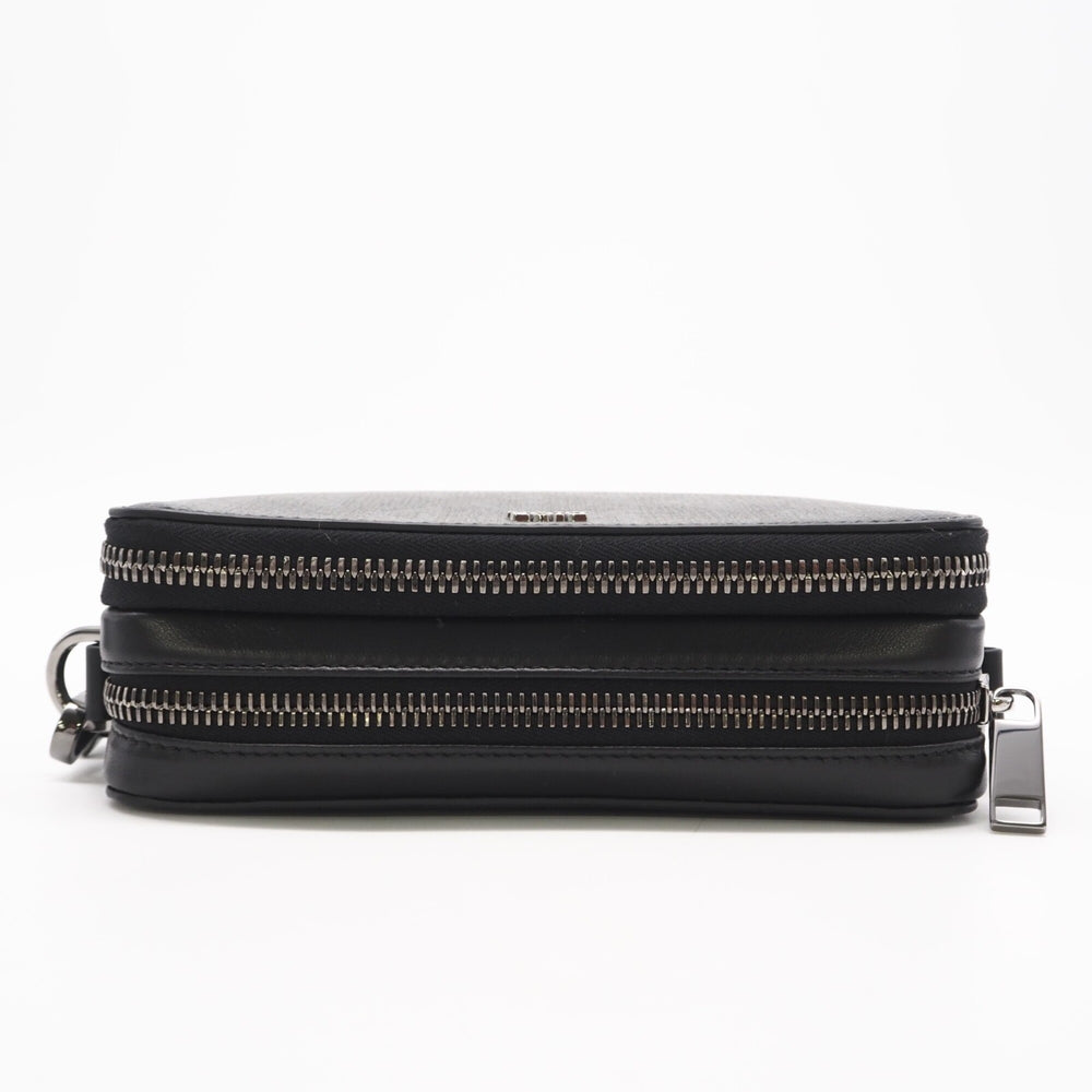 Christian Dior CD Diamond Messenger Pouch 2ESBC119 Shoulder Bag Black Gray Leather Women's — New - Store Return