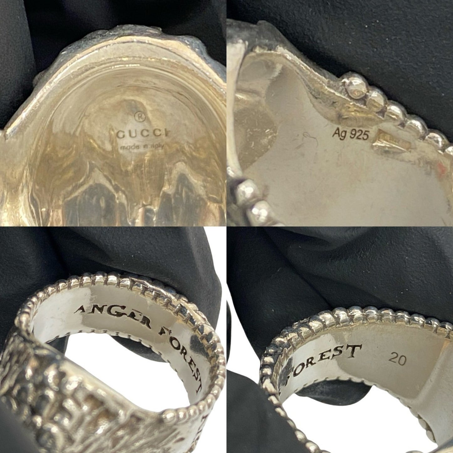 GUCCI Anger Forest Eagle Head Motif Silver 925 Ring, Accessory, 41082