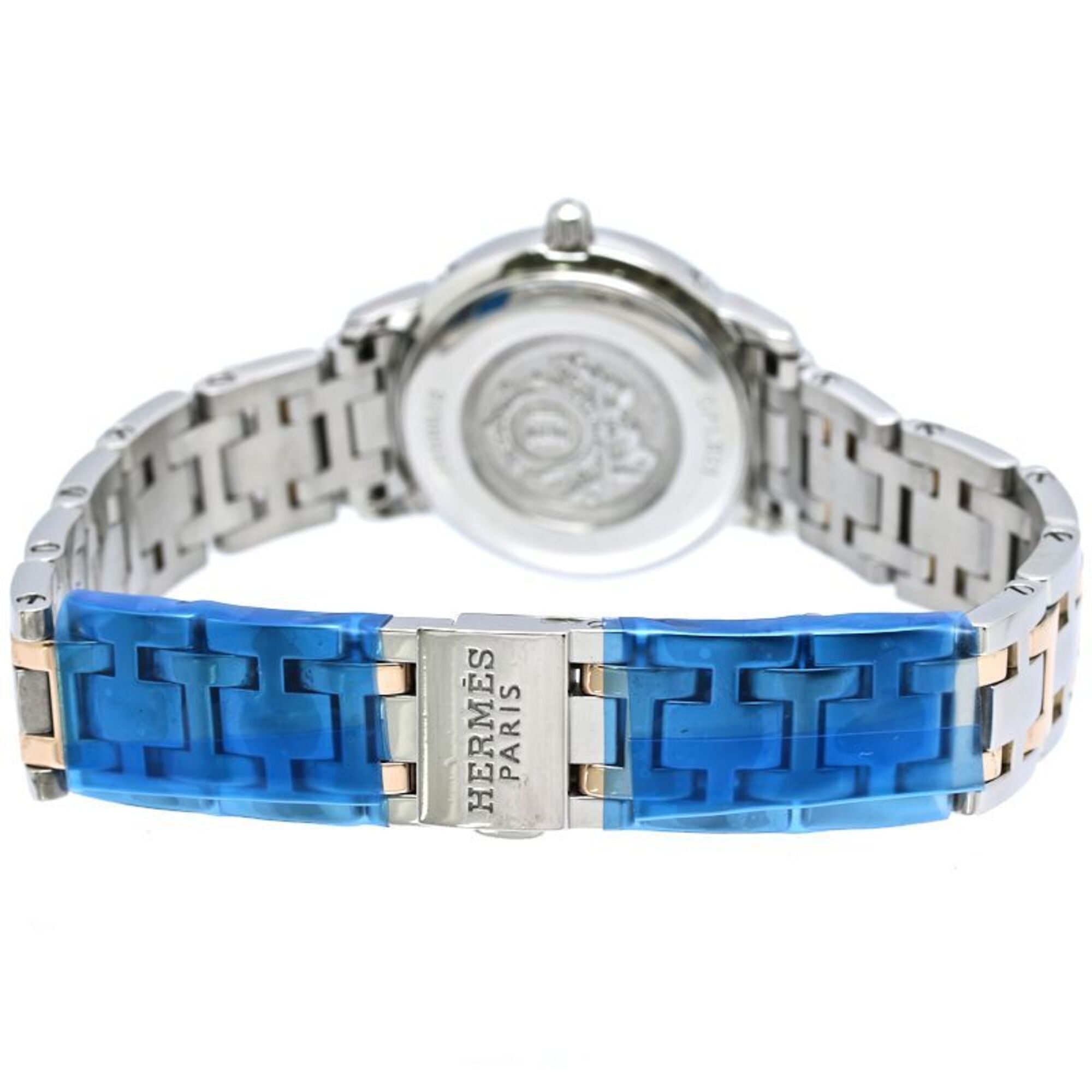 HERMES Clipper Classic Nacre CP1.221.212 4970 Women's Watch SSxPGP (Plated) 40520 — Good