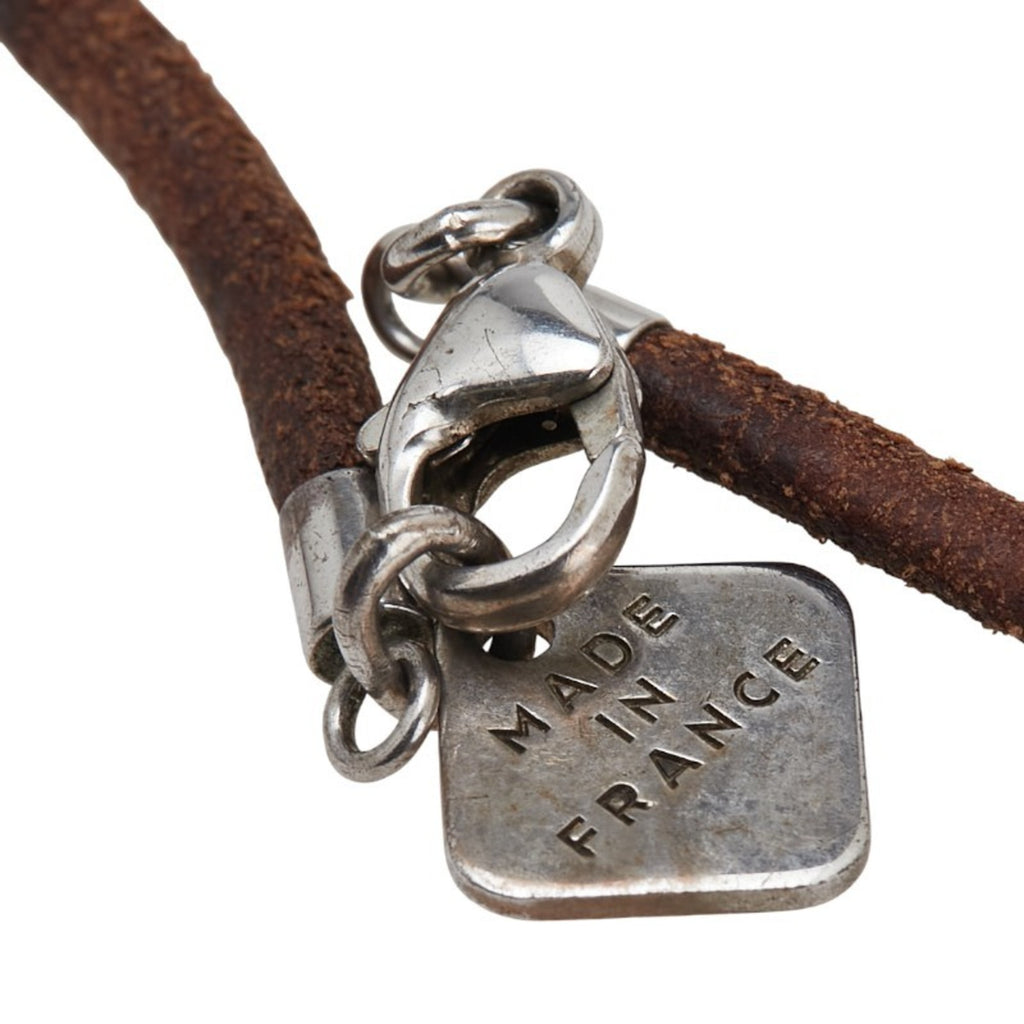 Louis Vuitton Cup 2003 Limited Edition Kiwi Choker in Silver and Brown SV925 Leather for Women