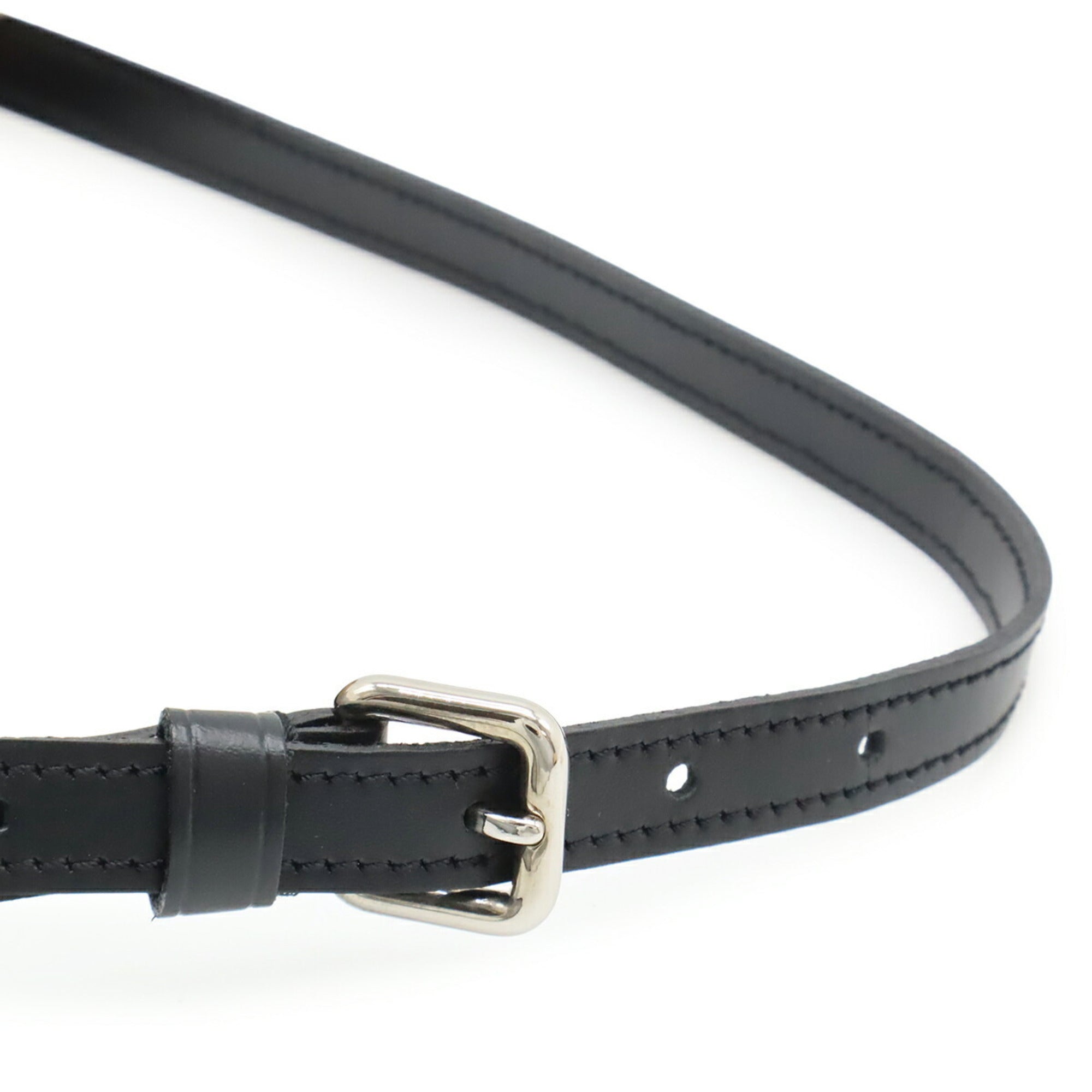 LOUIS VUITTON Monogram Satin Little Boulogne Pouch Bag in Leather, Noir and Black, M92142 — Like New