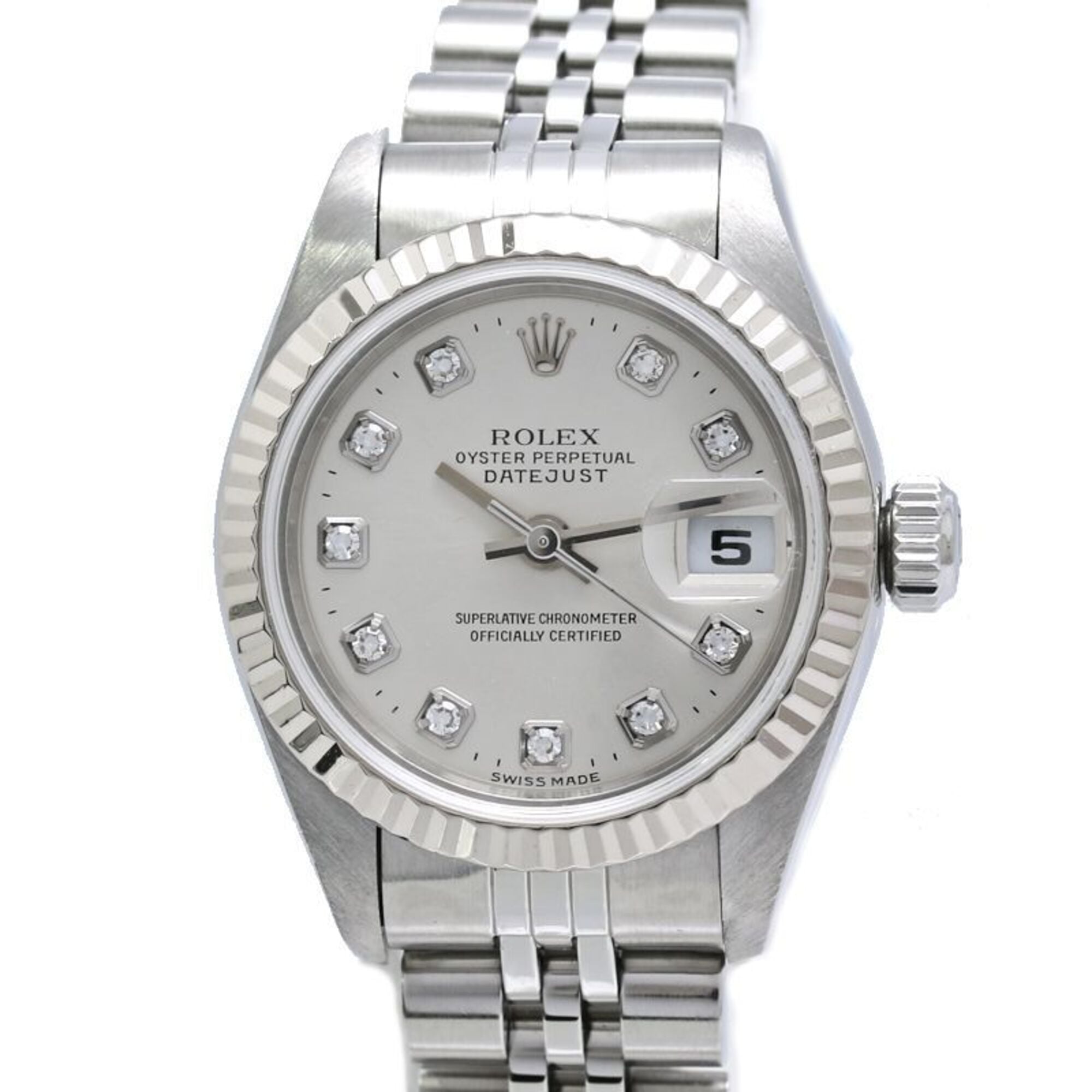 ROLEX Datejust 10P Diamond 79174G Women's Watch SSx18KWG 40458 — Good