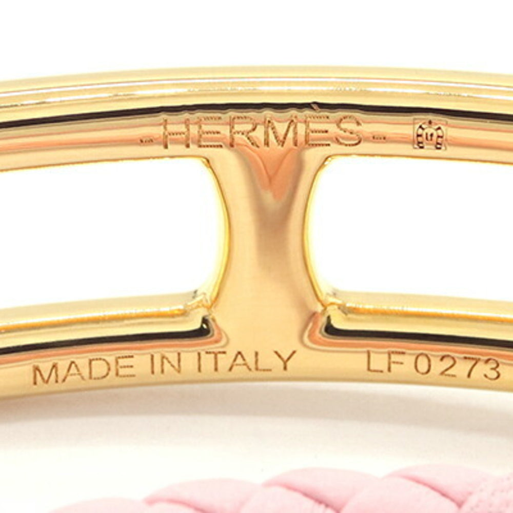 Hermes Bracelet, Louli Double Tour H071727, Rose Sakura, Veau Swift Leather, Layer, Women's — Like New