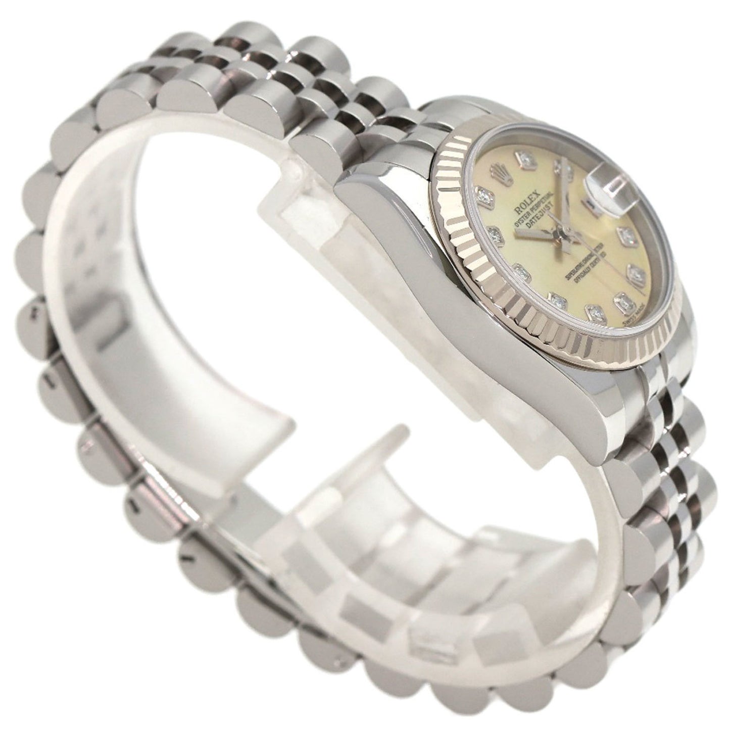 Rolex 179174NG Datejust 10P Diamond Watch Stainless Steel SS K18WG Ladies ROLEX